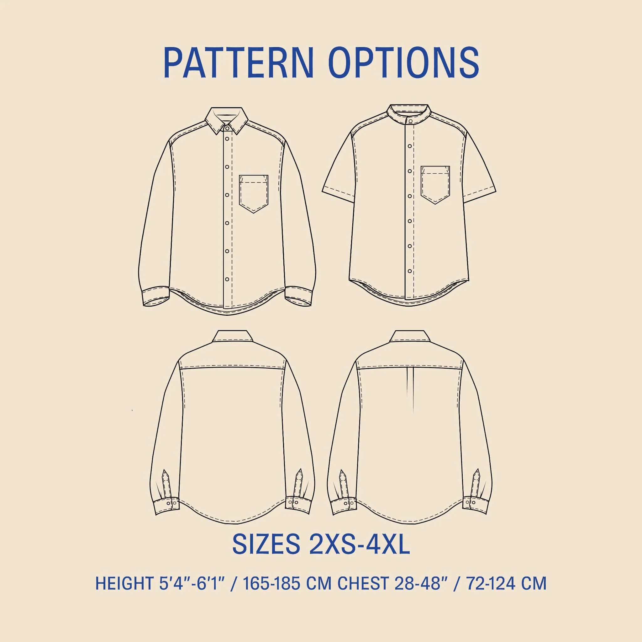 Jensen Shirt Pattern - PDF DOWNLOAD - Image 2
