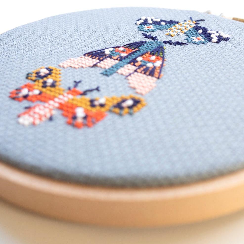 Moths, 5” Cross Stitch Kit - Image 3