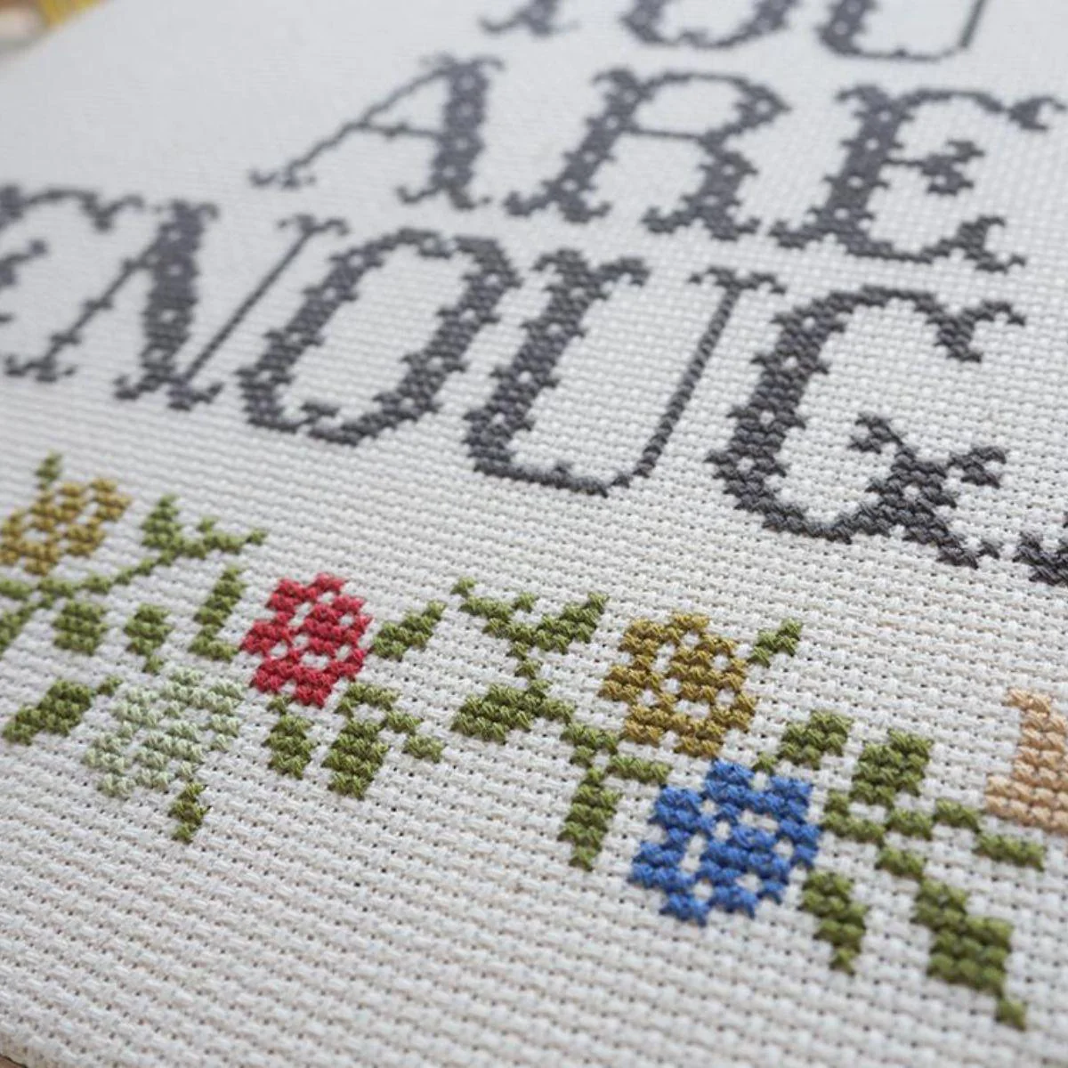You Are Enough, 10” Cross Stitch Kit - Image 4