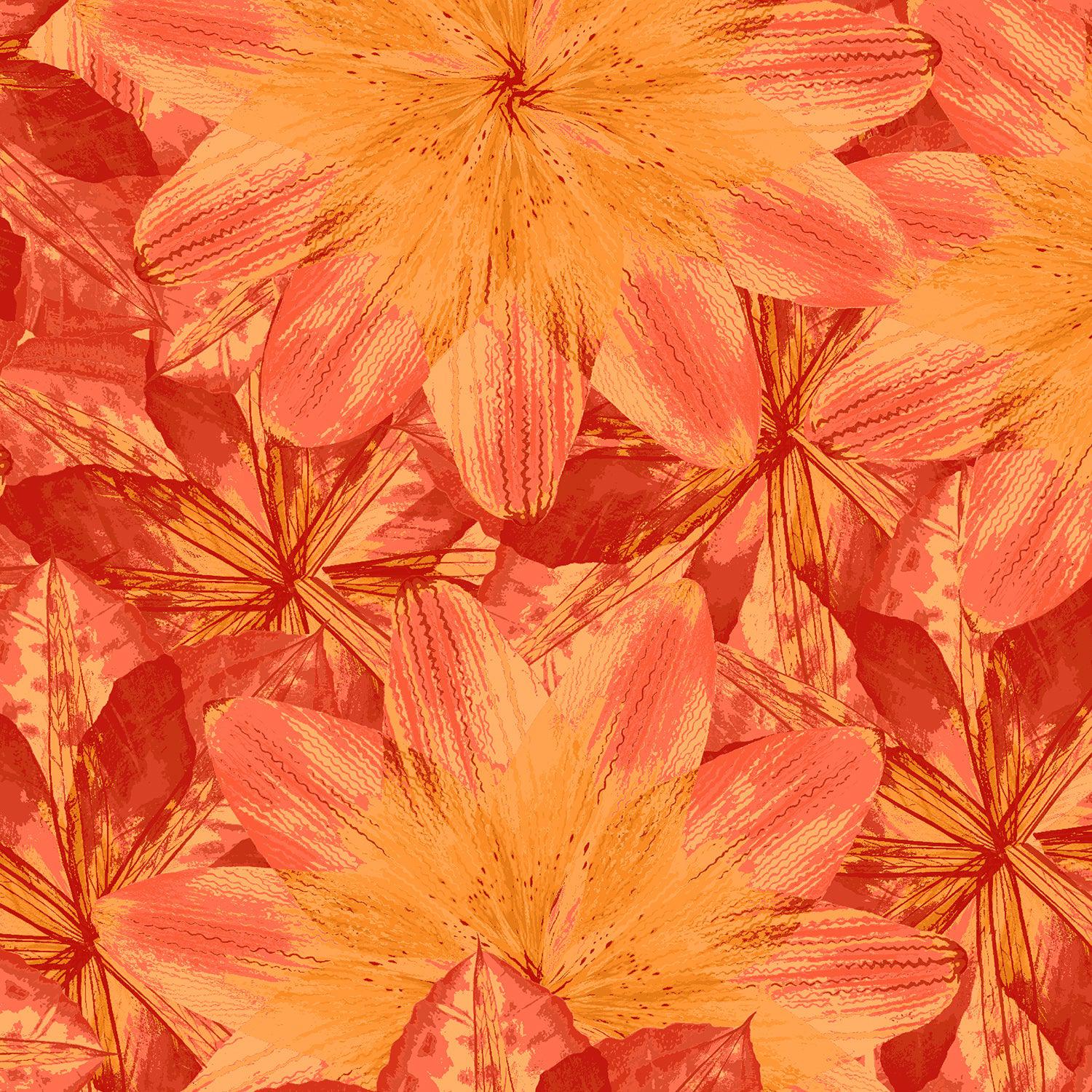 Kaleidoscope Floral Orange & Red