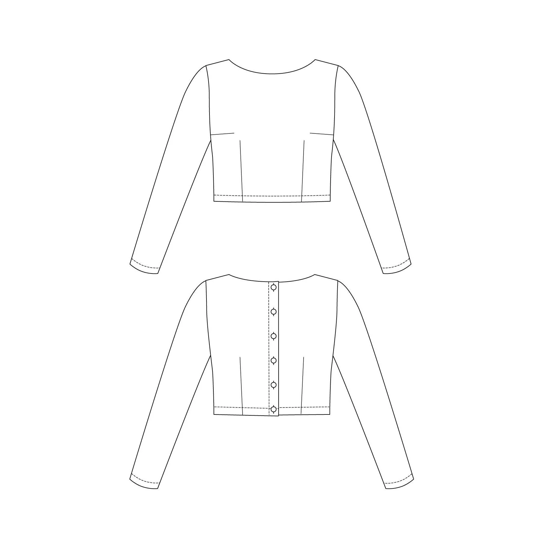 KANERVA Button-Back Tee Pattern - PDF DOWNLOAD - Image 3