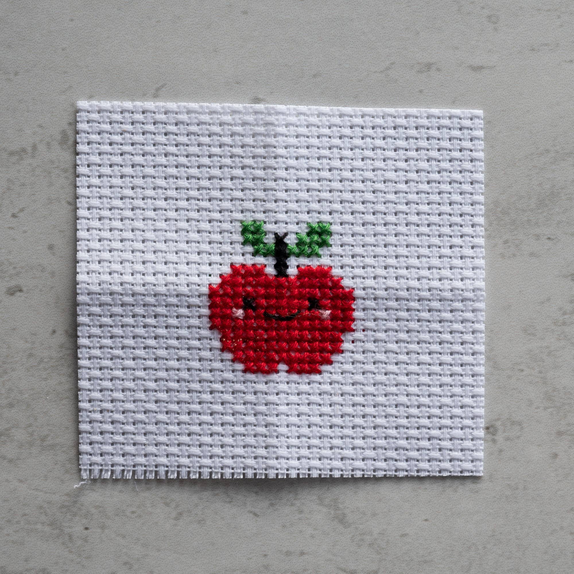 Kawaii Apple Mini Cross Stitch Kit In A Matchbox - Image 7