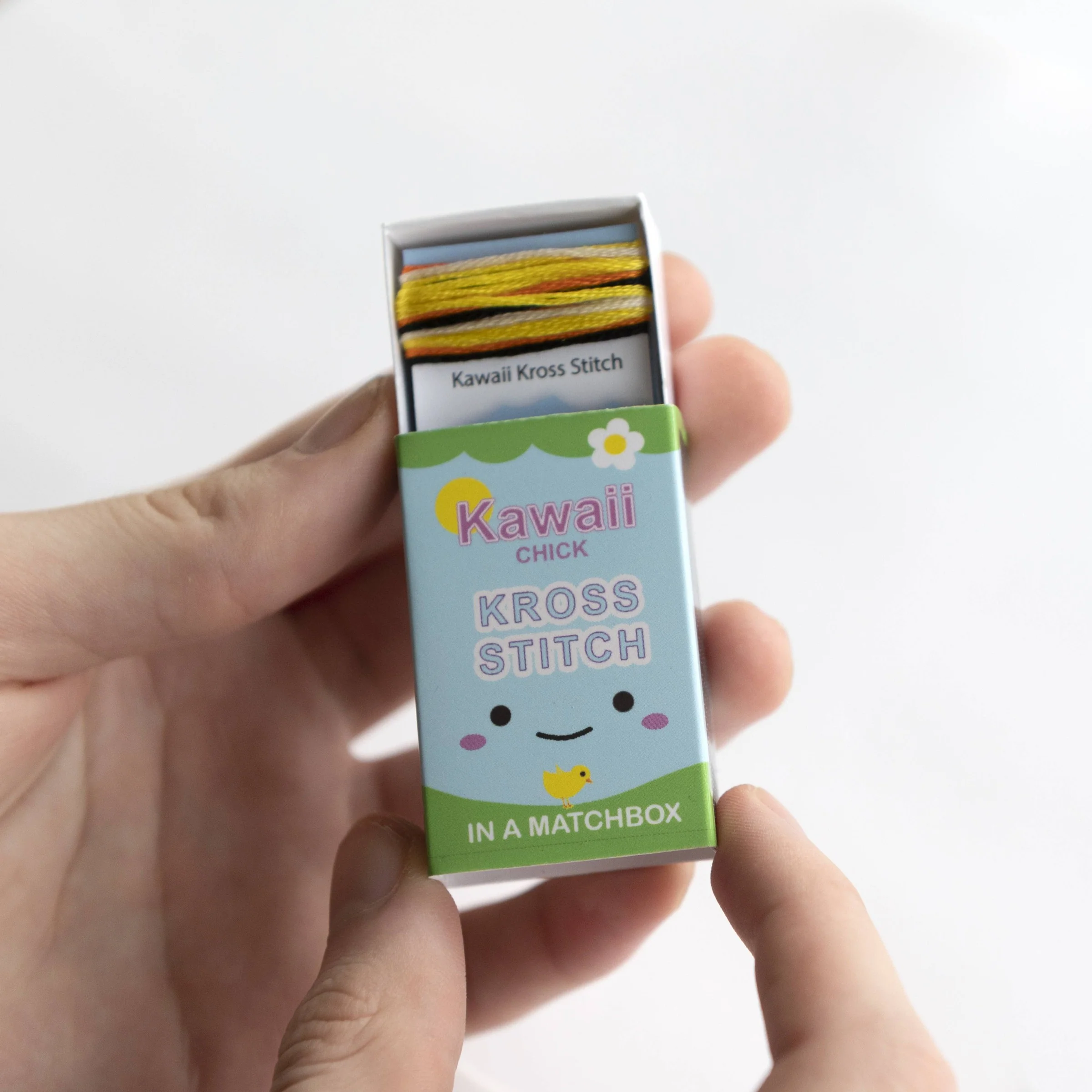 Kawaii Chick Mini Cross Stitch Kit In A Matchbox - Image 3