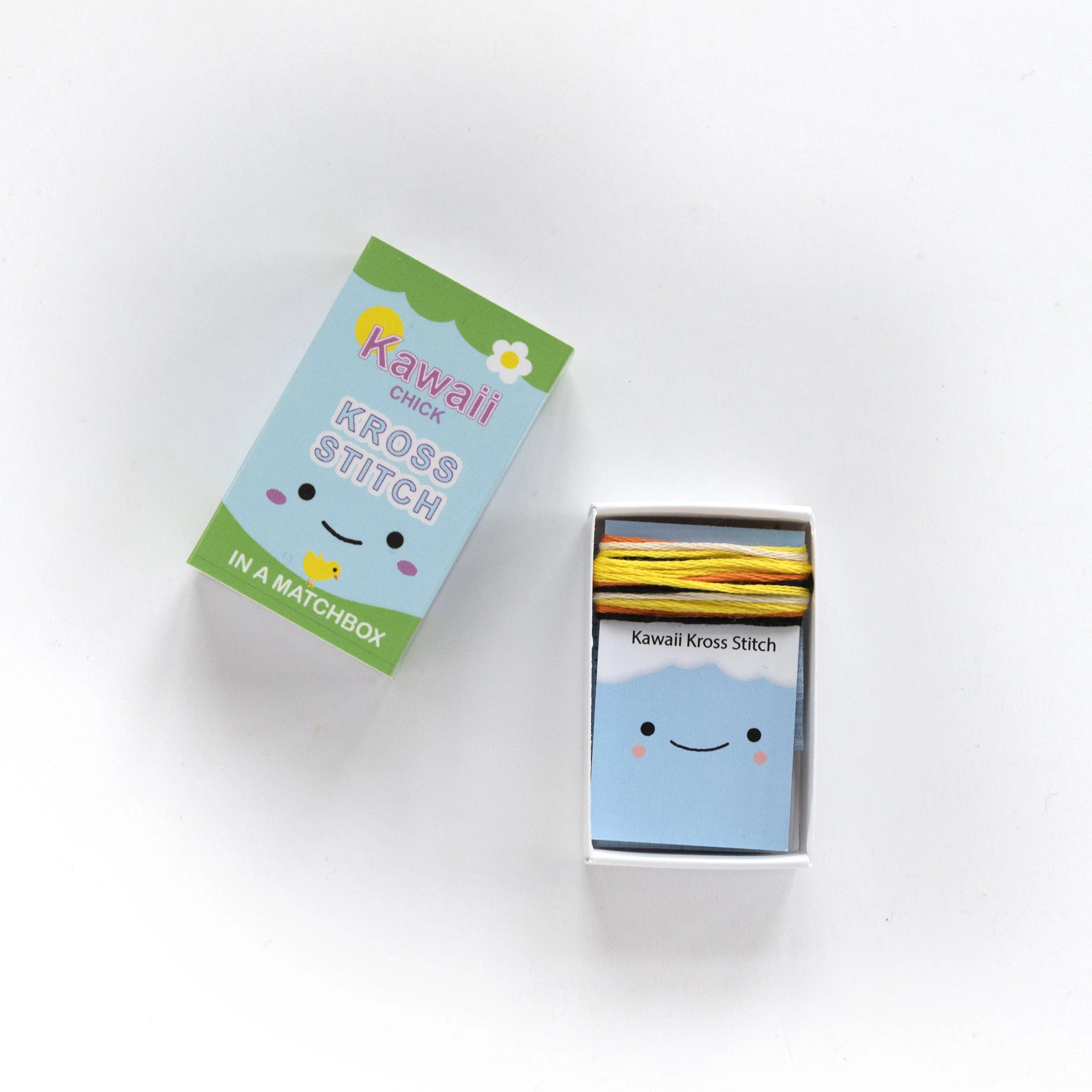 Kawaii Chick Mini Cross Stitch Kit In A Matchbox - Image 5