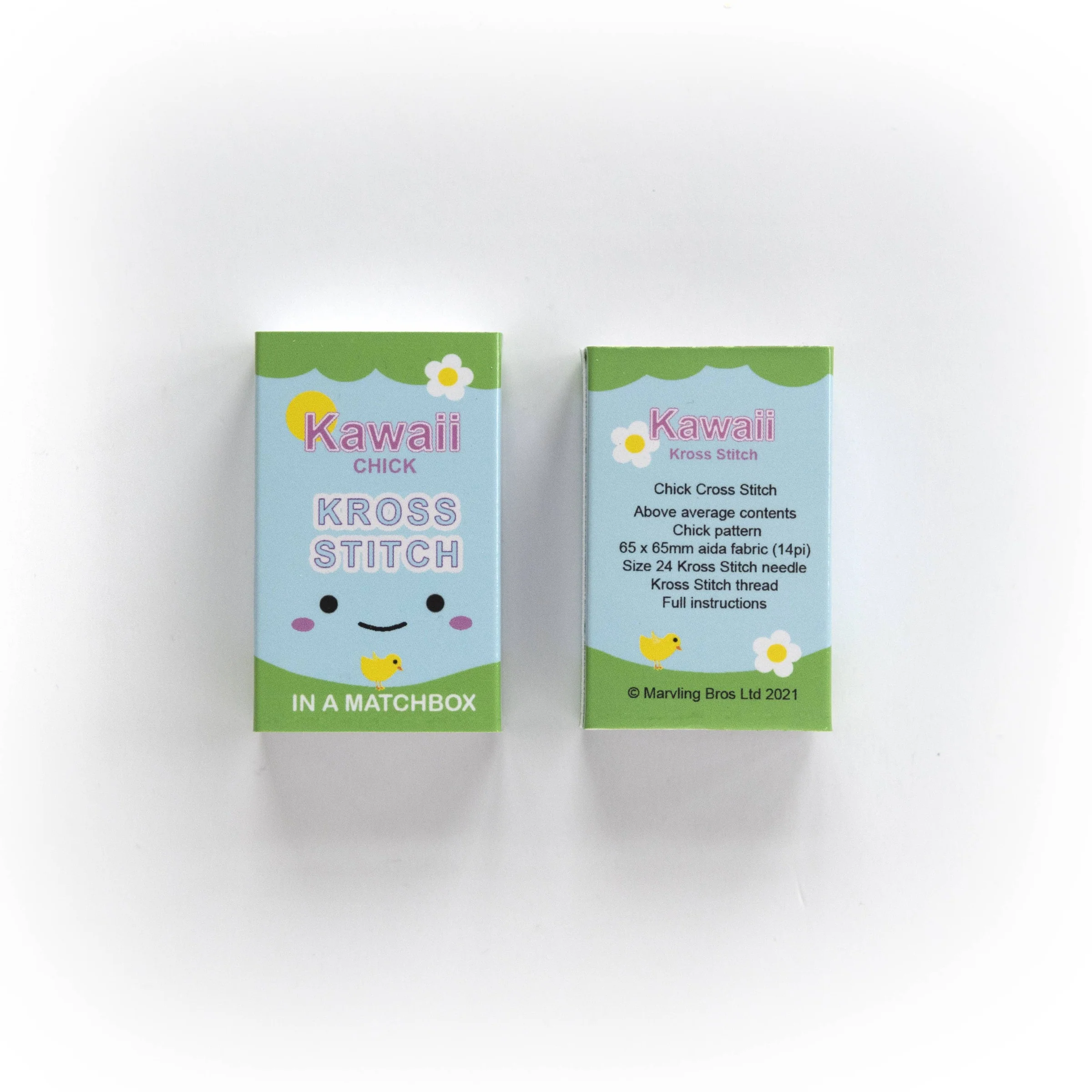 Kawaii Chick Mini Cross Stitch Kit In A Matchbox - Image 6