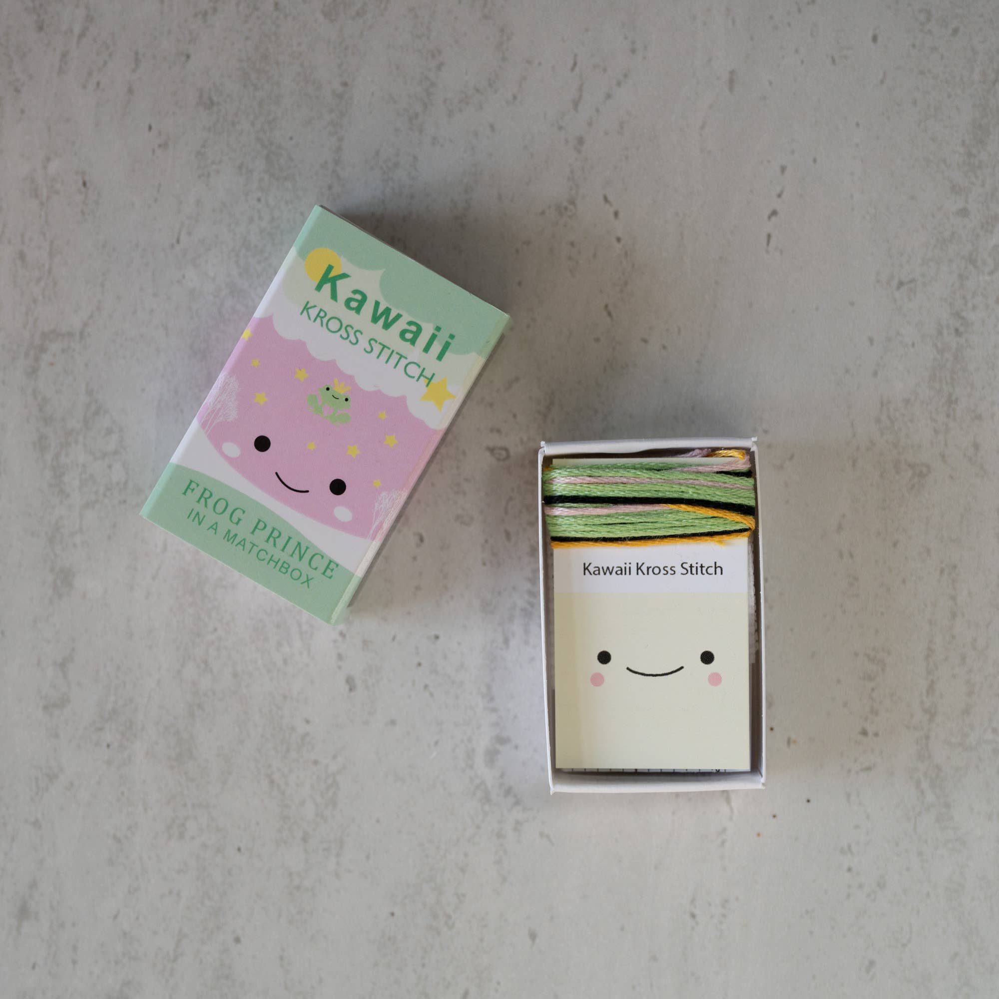 Kawaii Frog Prince Mini Cross Stitch Kit - Image 4