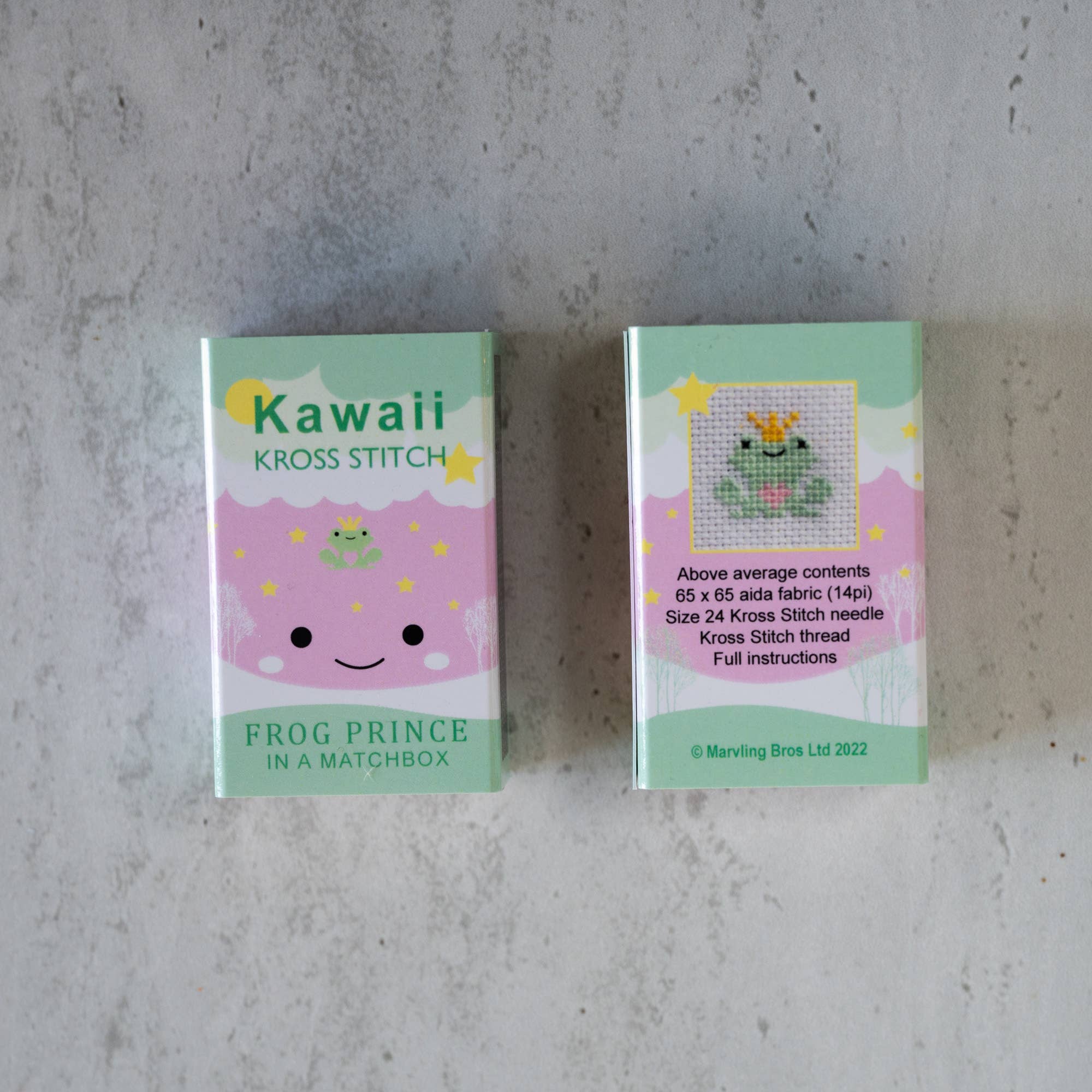 Kawaii Frog Prince Mini Cross Stitch Kit - Image 7