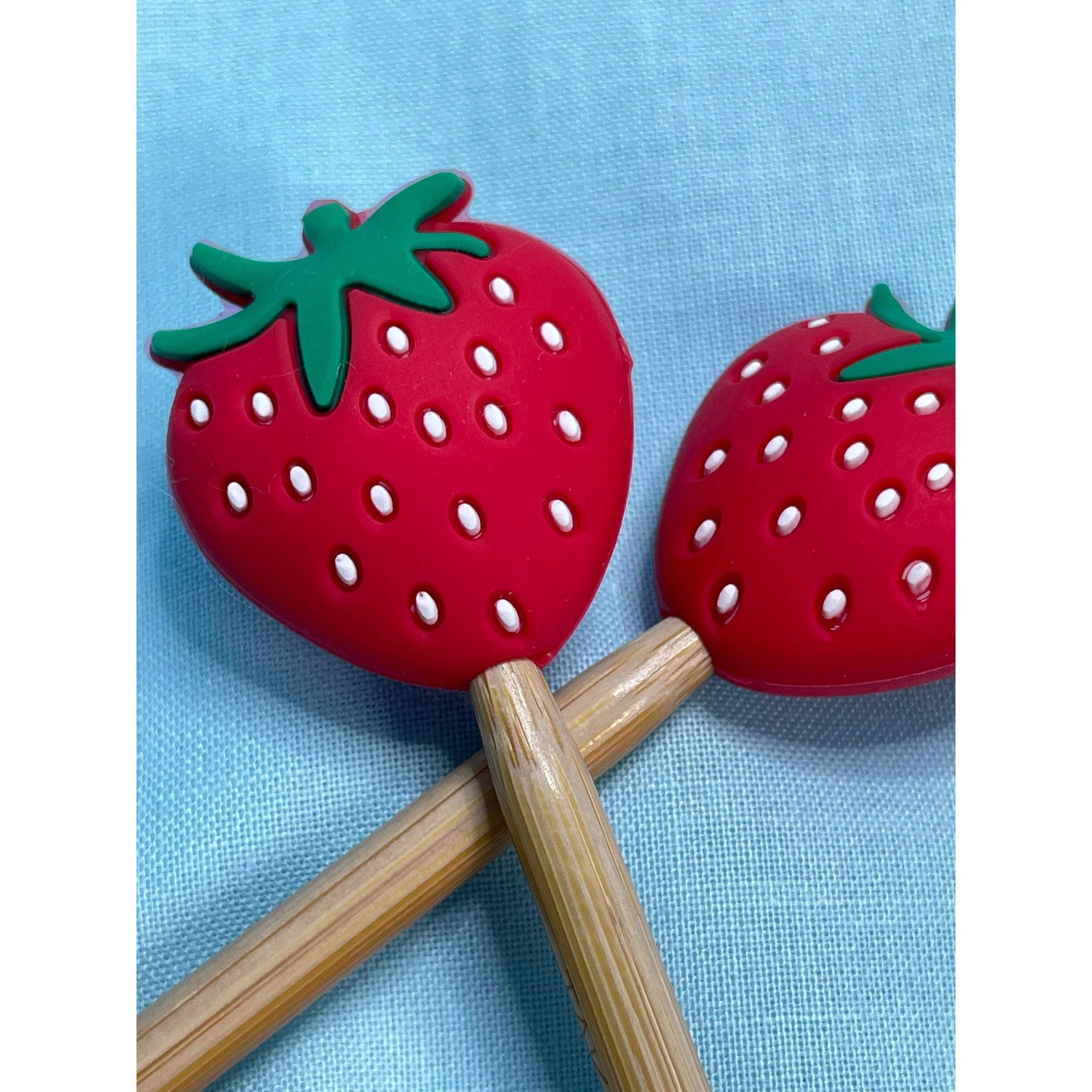 Strawberry Knitting Needle Point Protectors