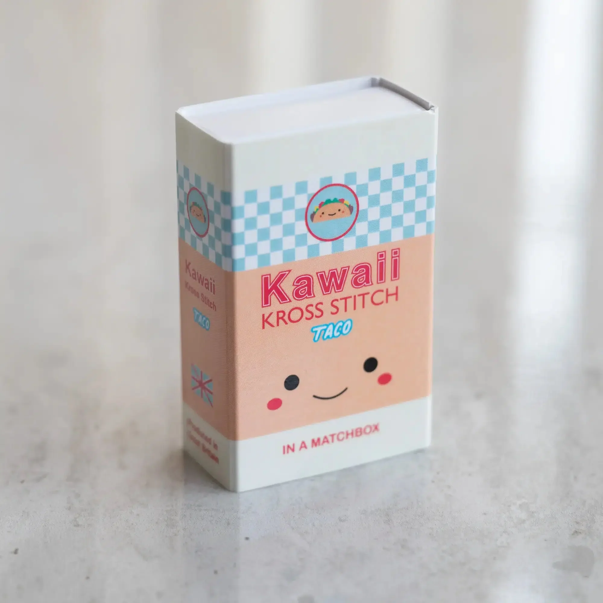 Kawaii Taco Mini Cross Stitch Kit in a Matchbox - Image 3