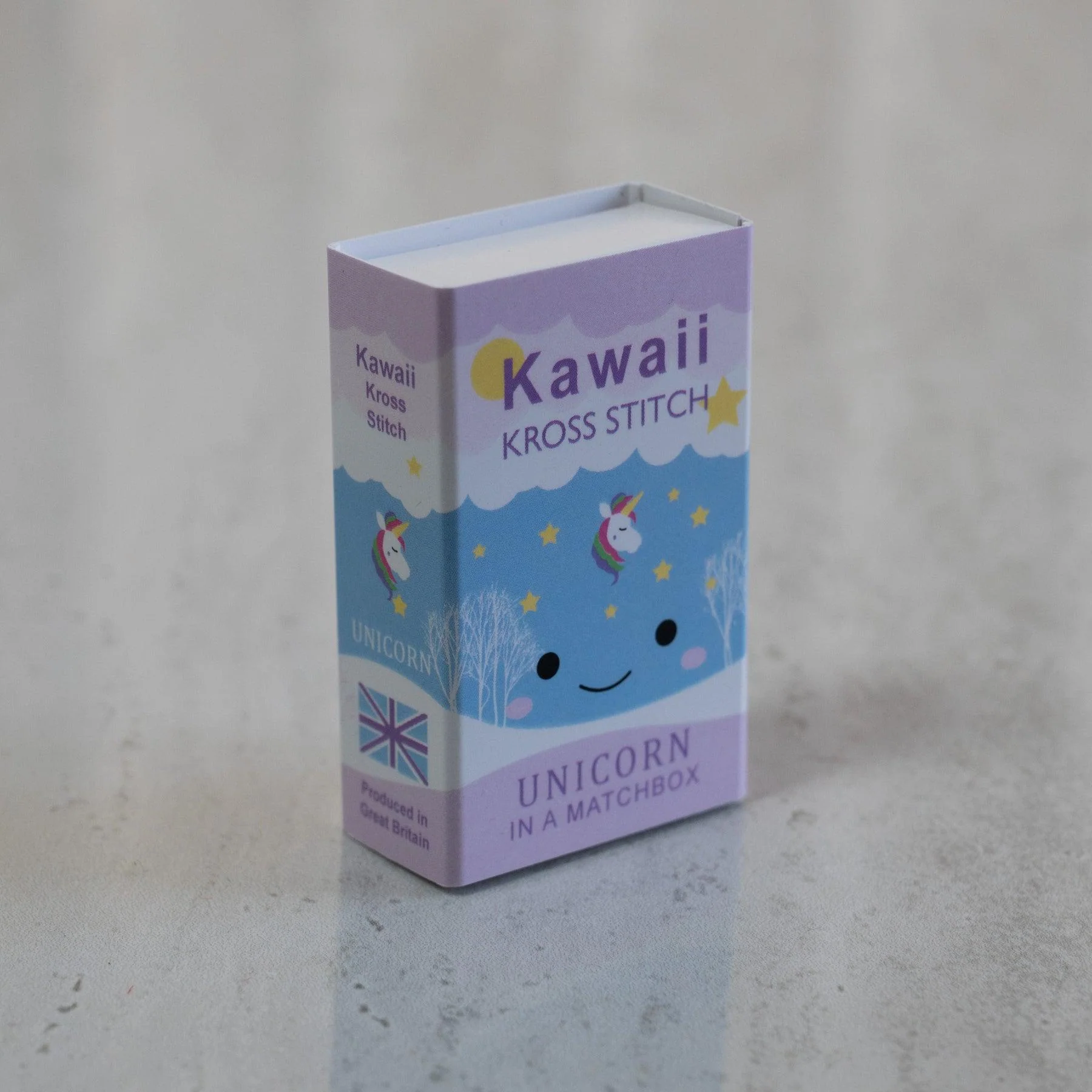 Kawaii Unicorn Mini Cross Stitch Kit in a Matchbox - Image 5