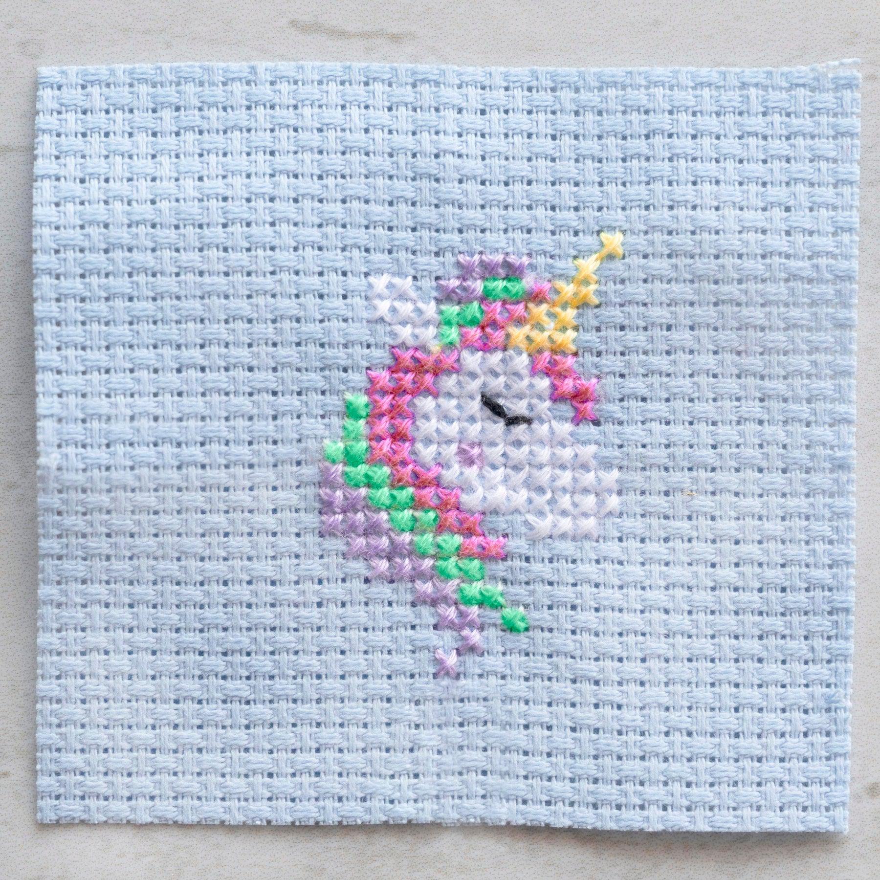 Kawaii Unicorn Mini Cross Stitch Kit in a Matchbox - Image 6