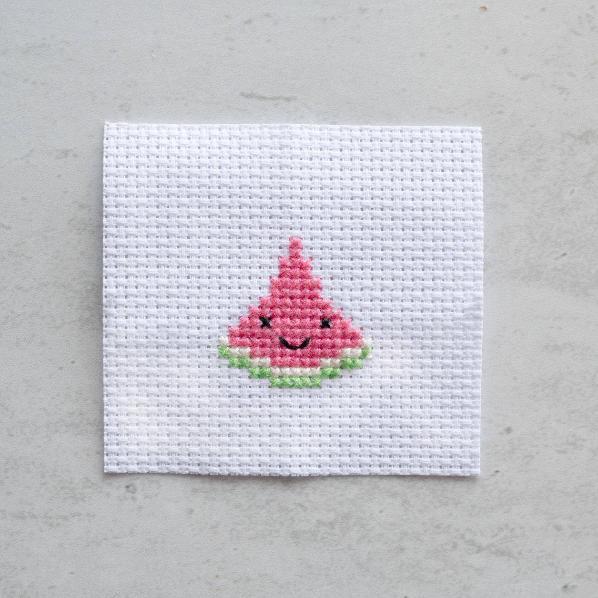 Kawaii Watermelon Mini Cross Stitch Kit - Image 3
