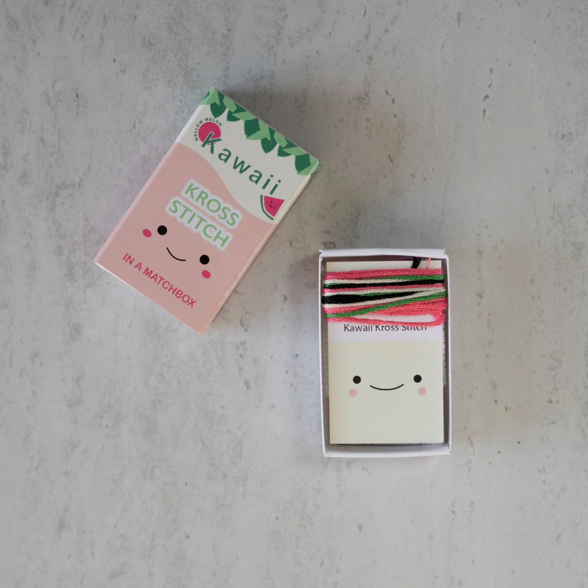 Kawaii Watermelon Mini Cross Stitch Kit - Image 4