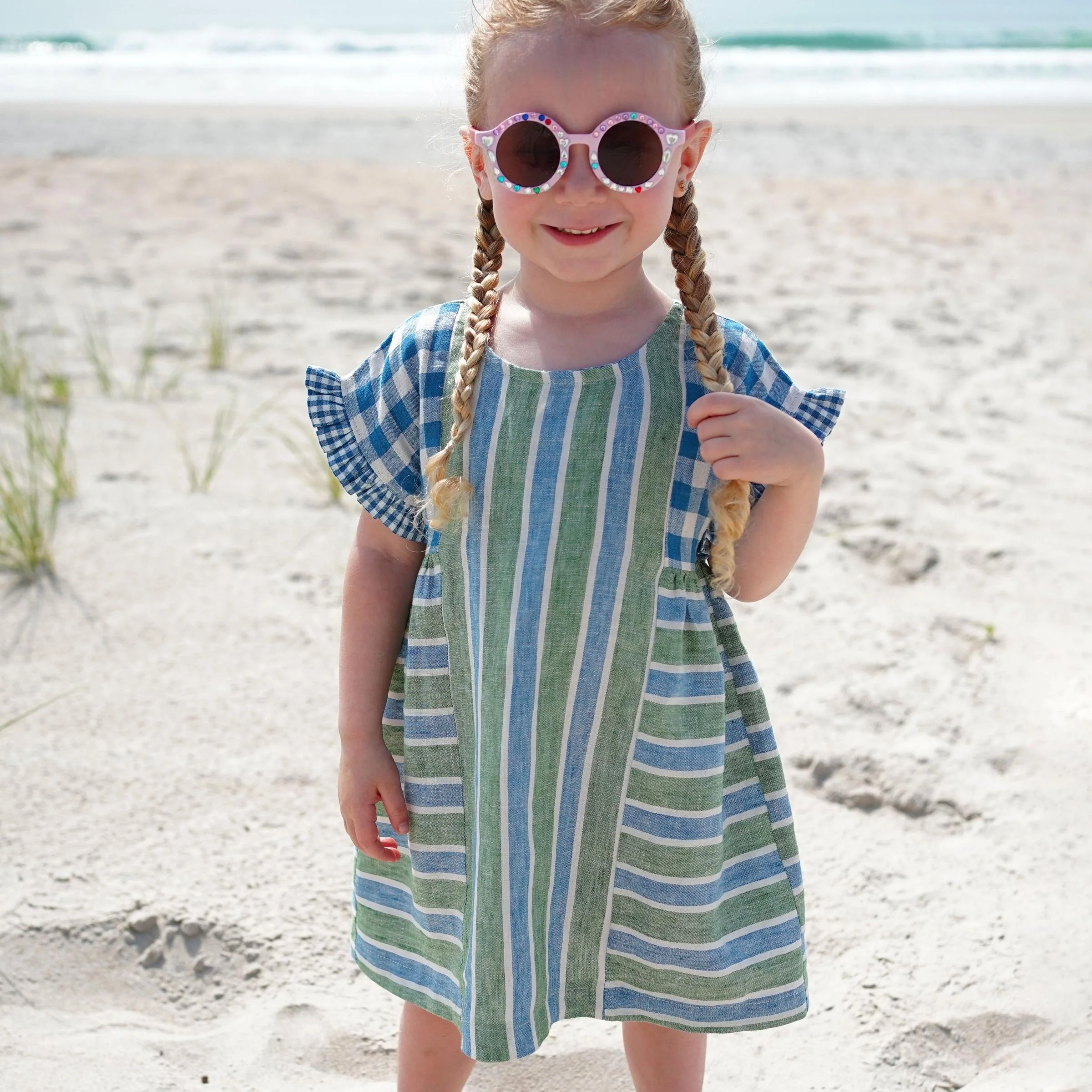 Kids Collage Gather Dress Pattern - PDF DOWNLOAD