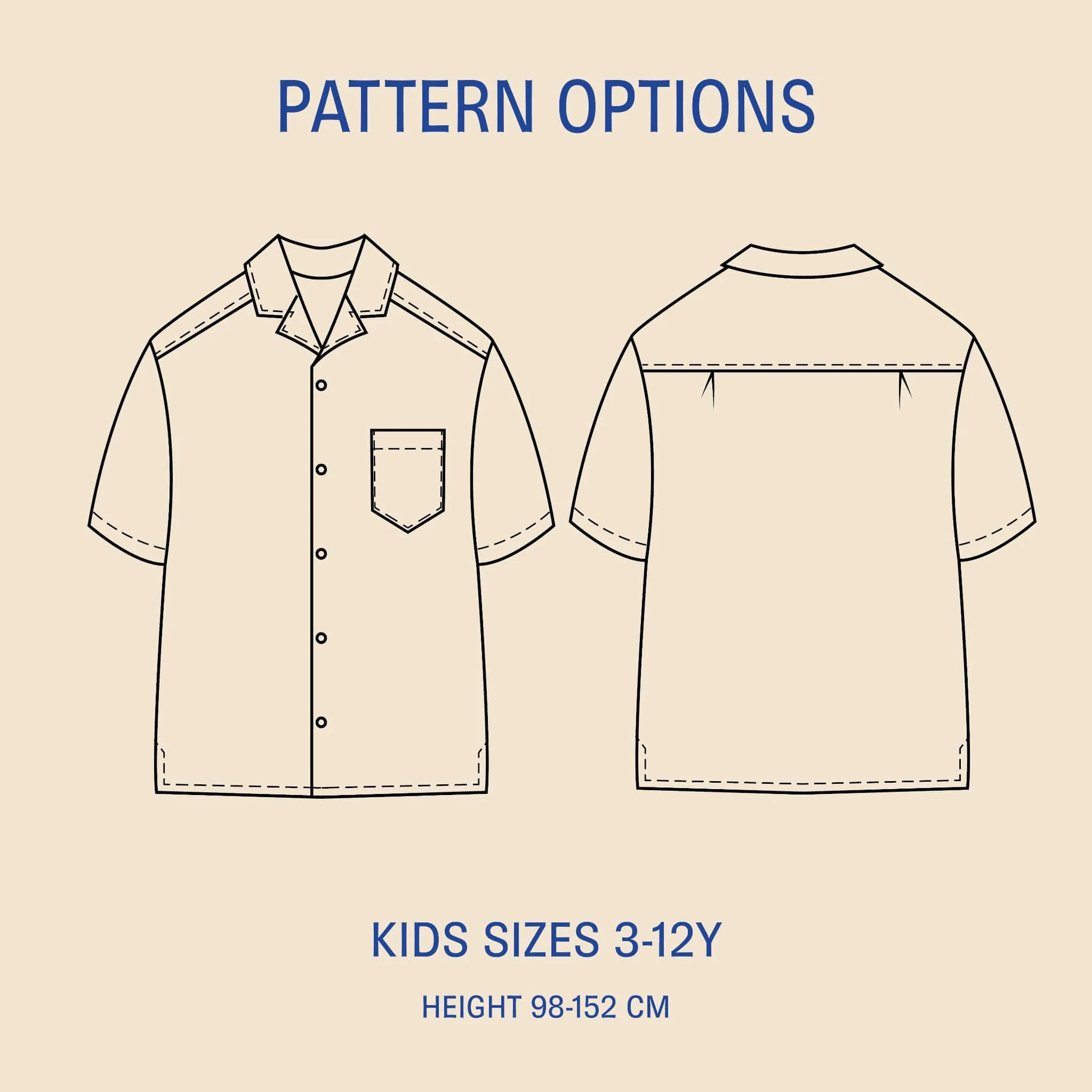 Kids Tropical Shirt Pattern - PDF DOWNLOAD - Image 2