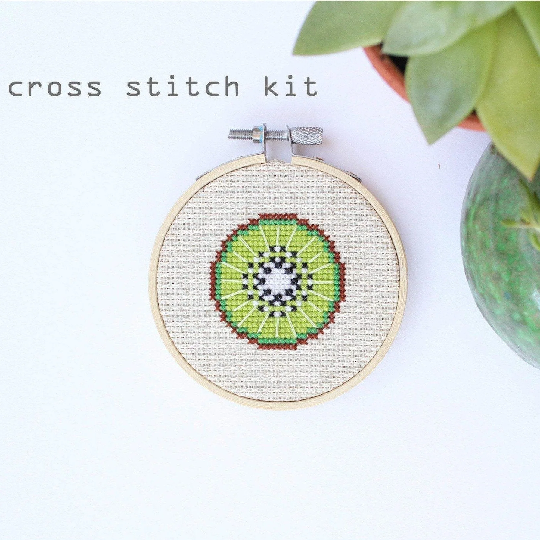 Kiwi 3” Cross Stitch Kit