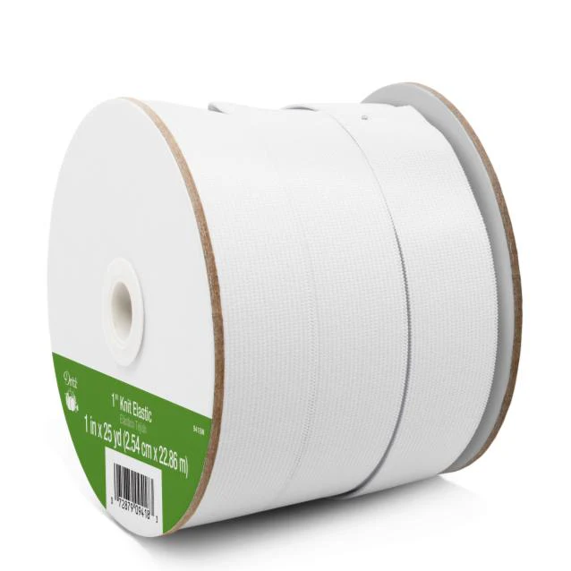 Knit Elastic-  1" White