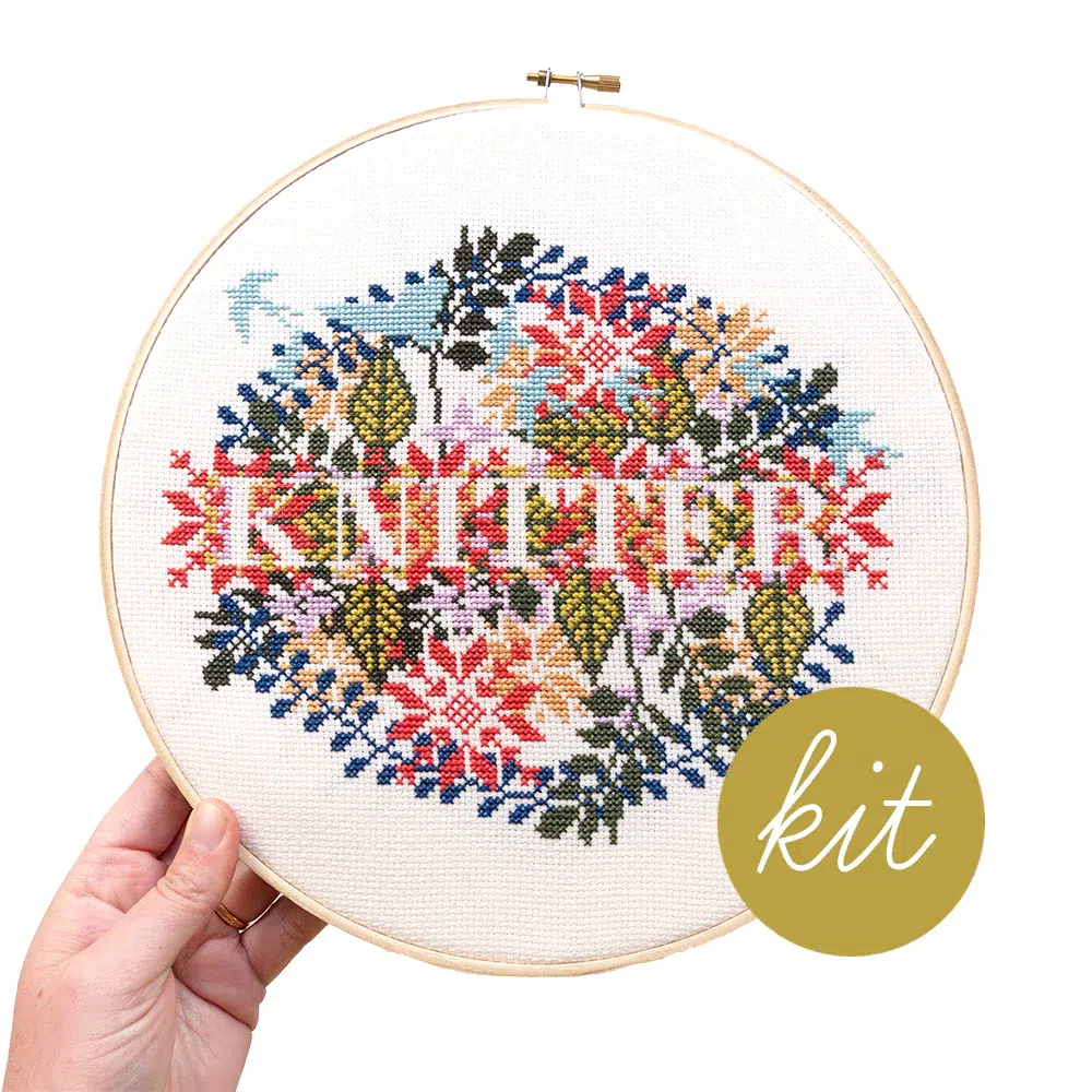 Knitter, 10” Cross Stitch Kit