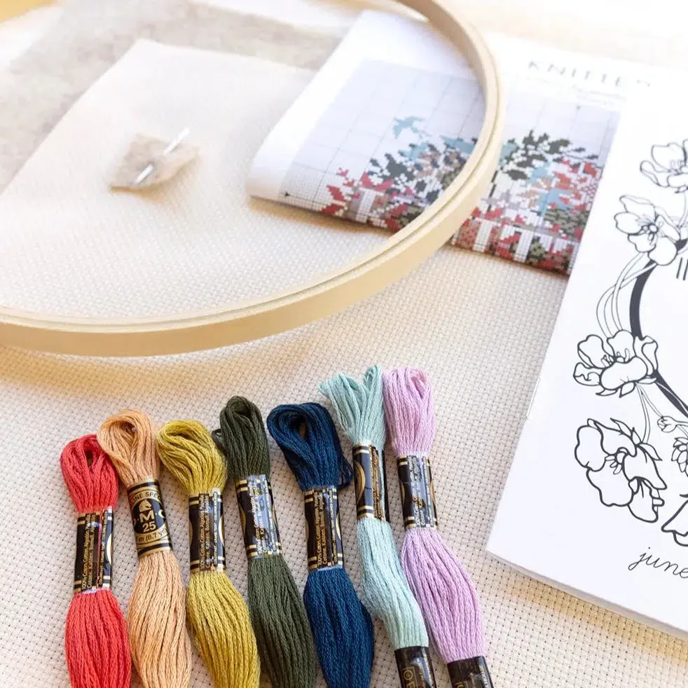 Knitter, 10” Cross Stitch Kit - Image 2