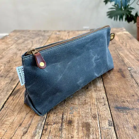 Knitting Pouch - Slate Wax