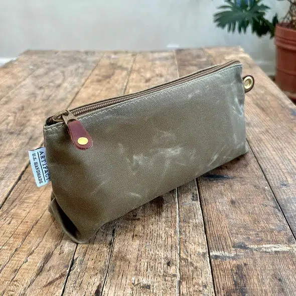 Knitting Pouch - Tan Wax