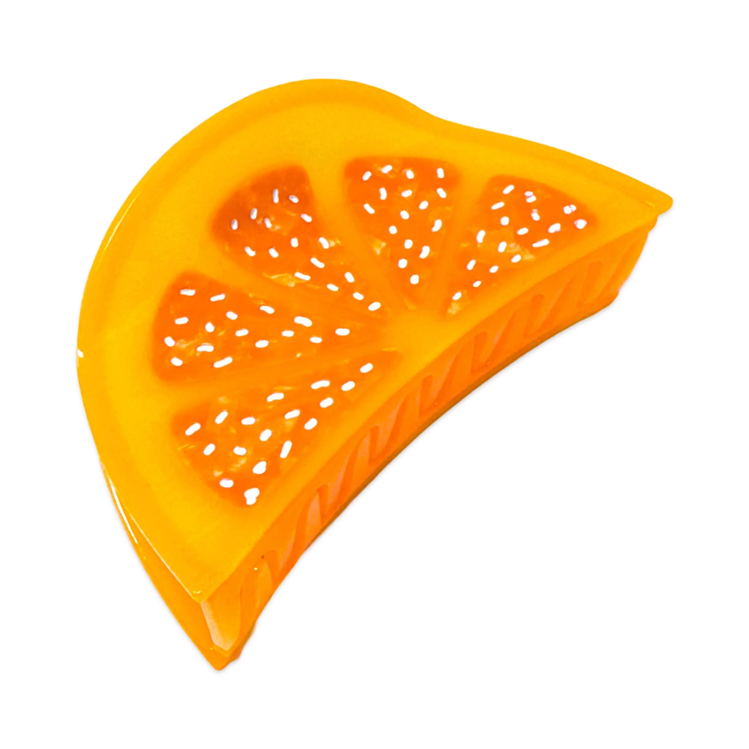 Large Orange Slice Hair Claw