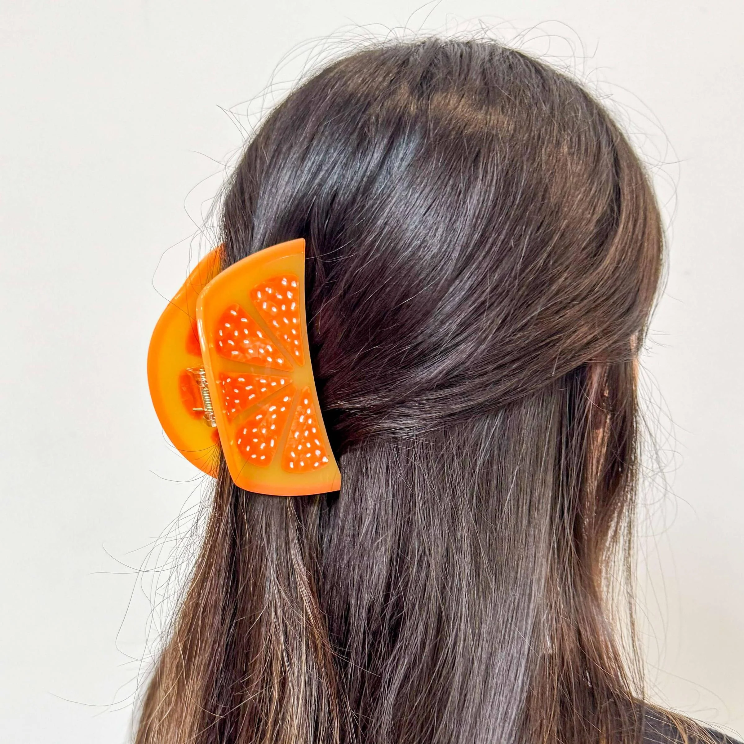 Large Orange Slice Hair Claw - Image 2