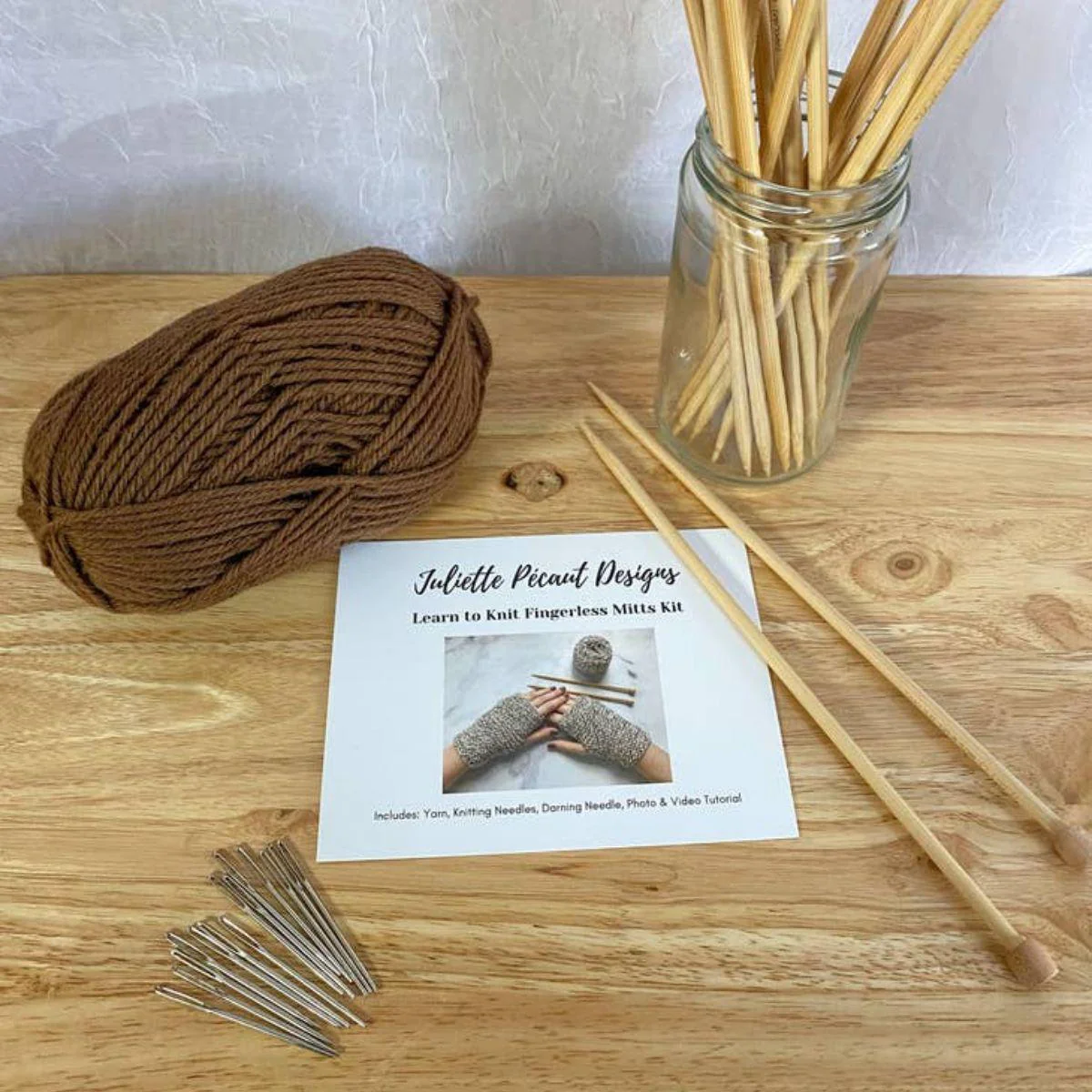 Learn to Knit Kit: Fingerless Mitts - Image 3