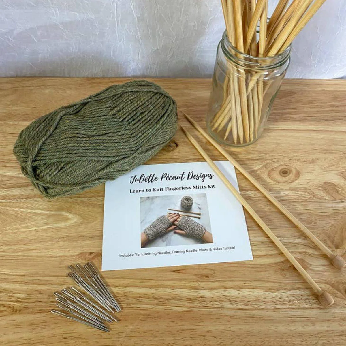 Learn to Knit Kit: Fingerless Mitts - Image 5