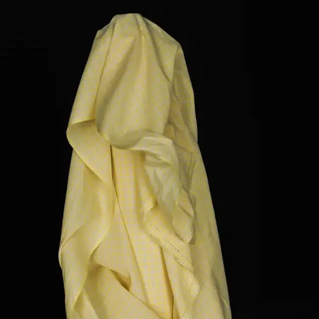 Lemon Squeeze Check Natural Indian Cotton