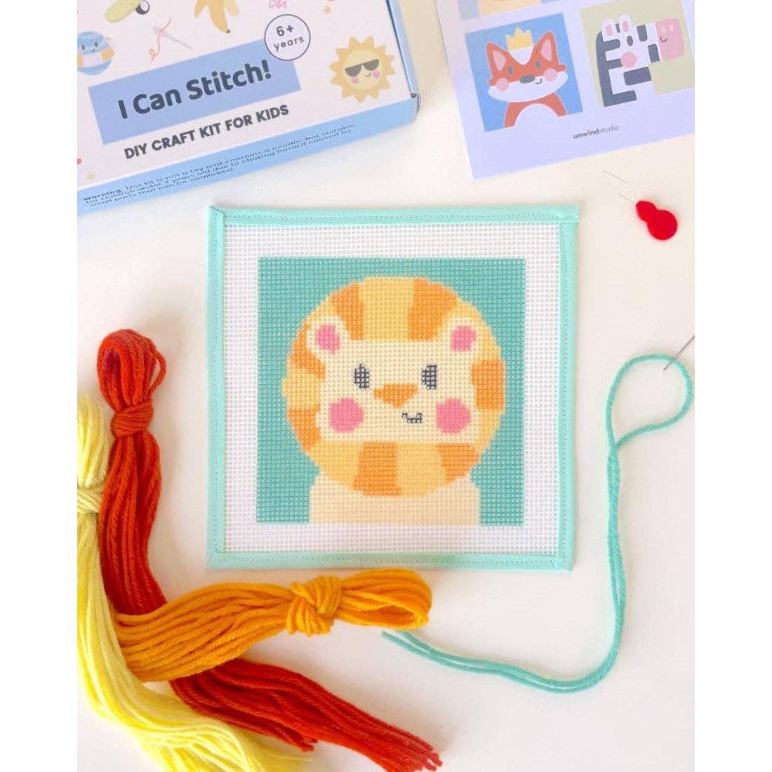 Leonardo the Lion - Needlepoint Kit for Kids - Image 2