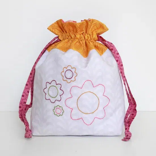 Lined Drawstring Bag Expansion Pattern - Image 3