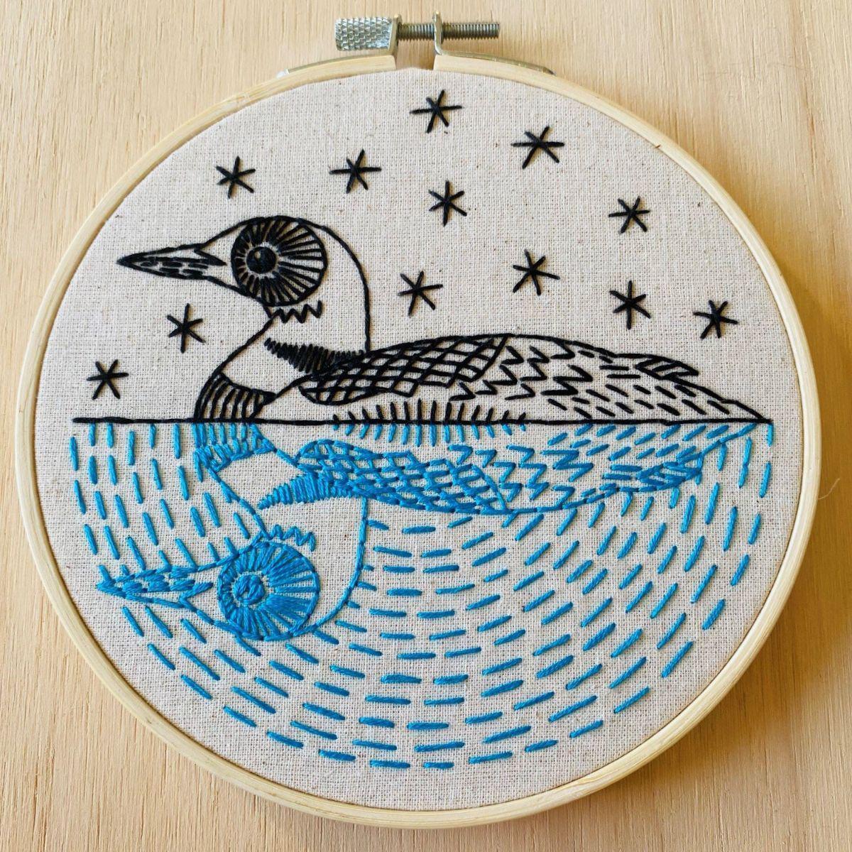 Loon Embroidery Kit