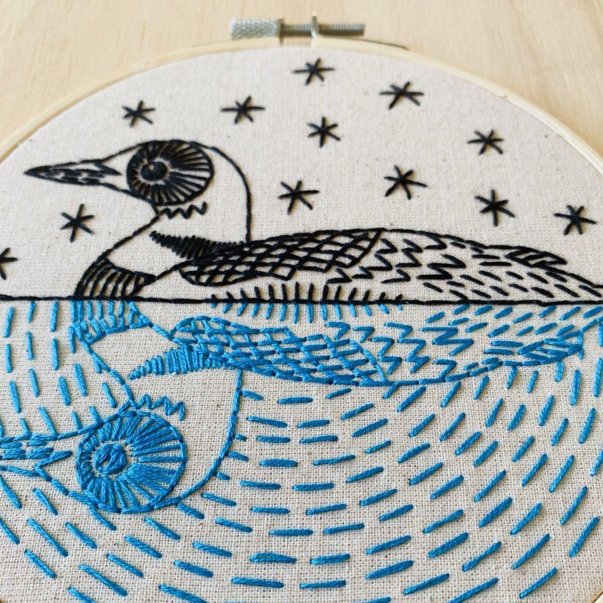 Loon Embroidery Kit - Image 4