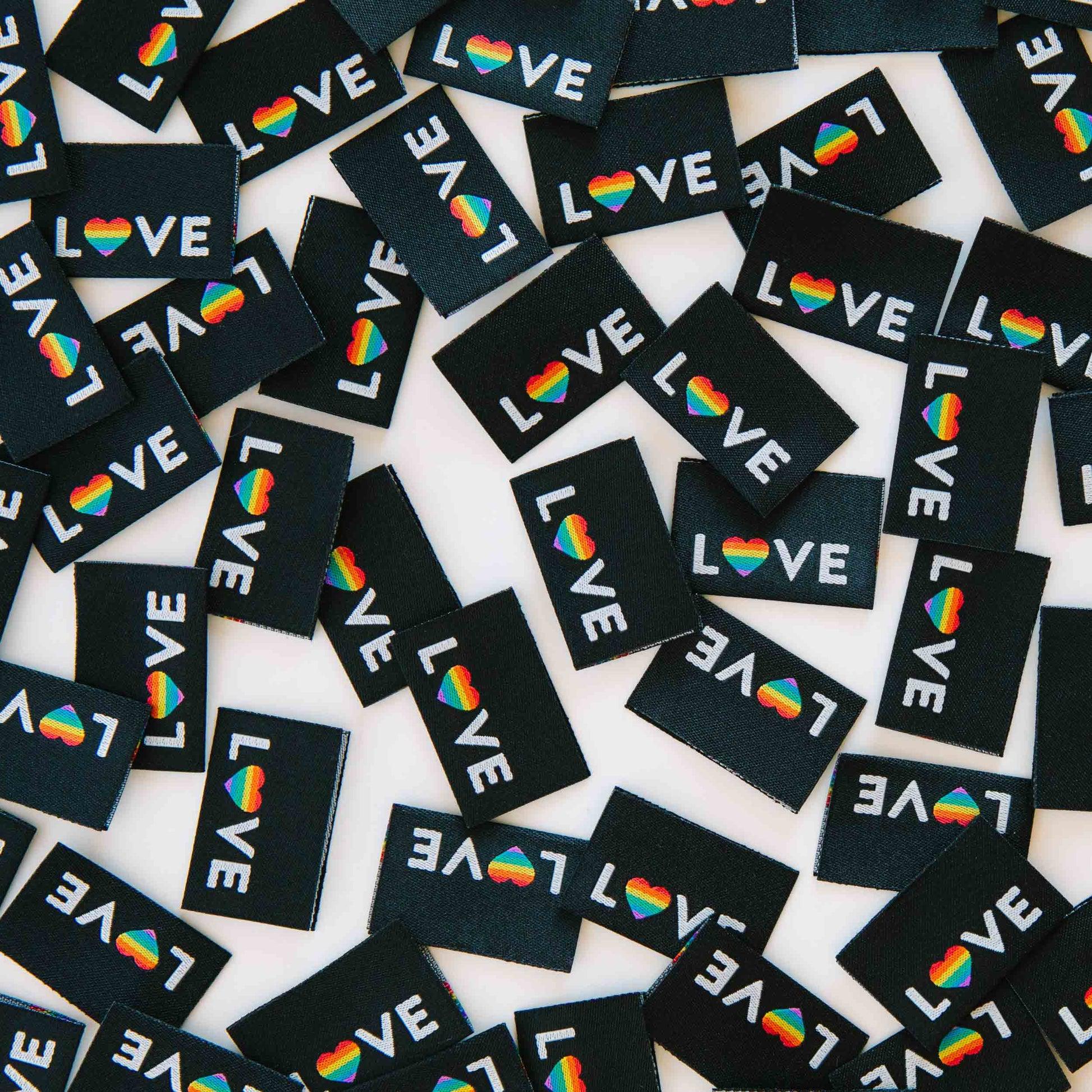 Love Pride Heart Sew-in Labels - Image 3