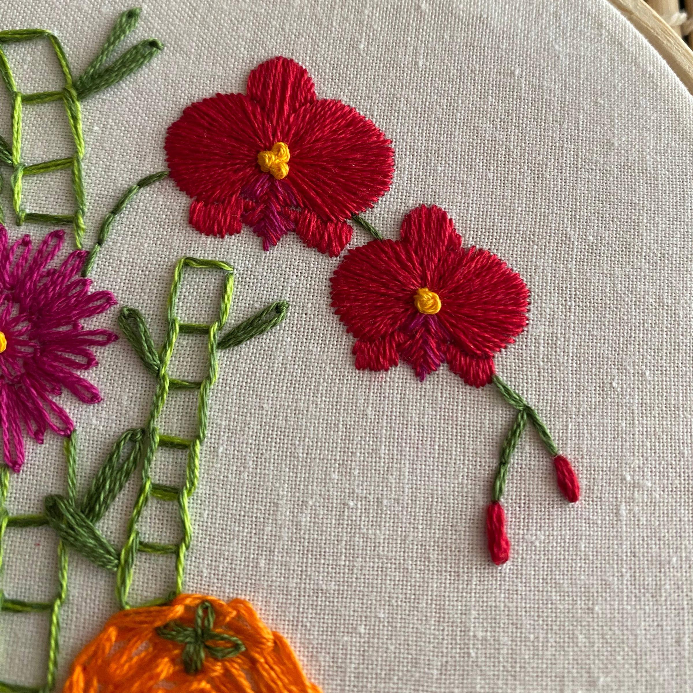 Lucky Bouquet Lunar New Year Embroidery Kit - Image 3