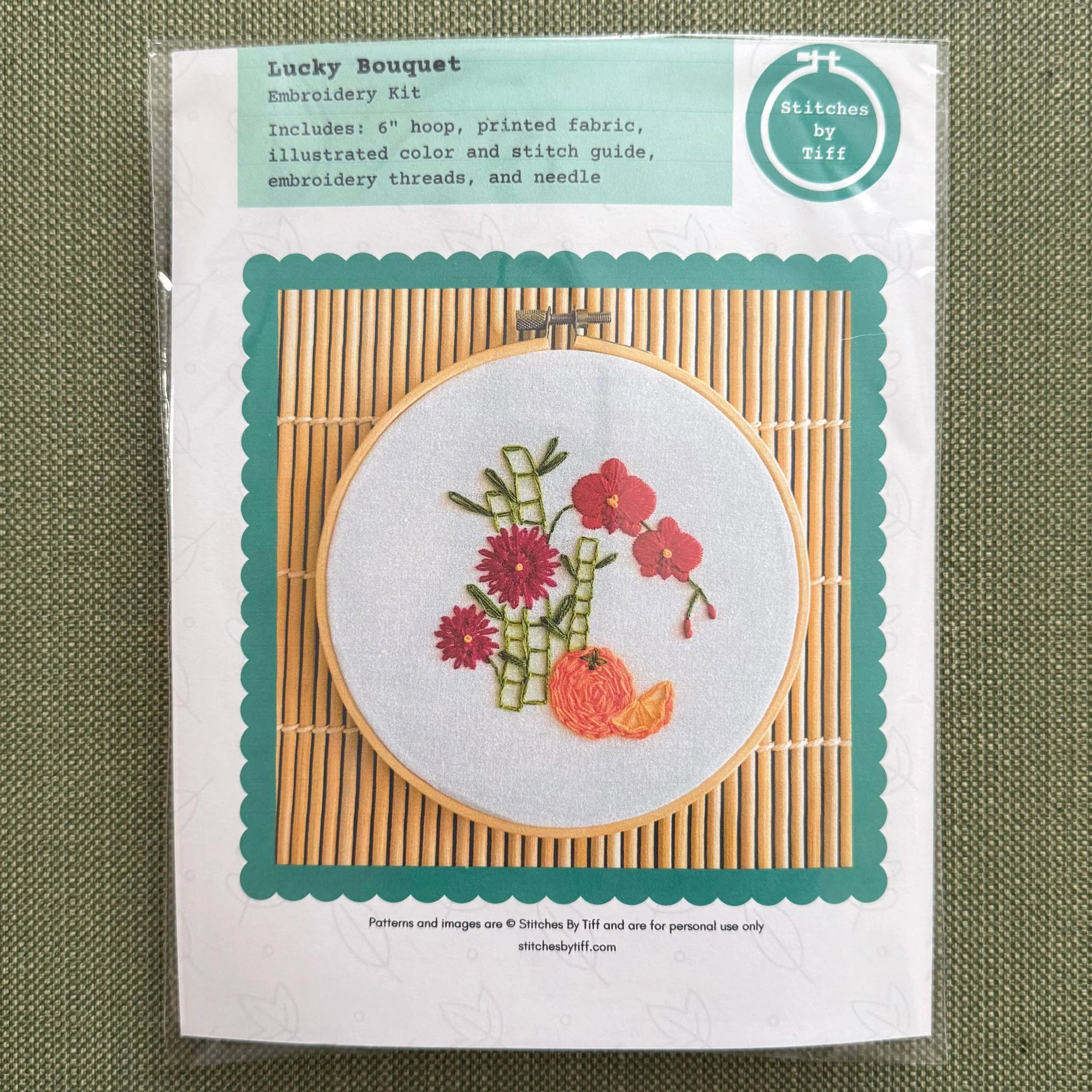 Lucky Bouquet Lunar New Year Embroidery Kit - Image 4