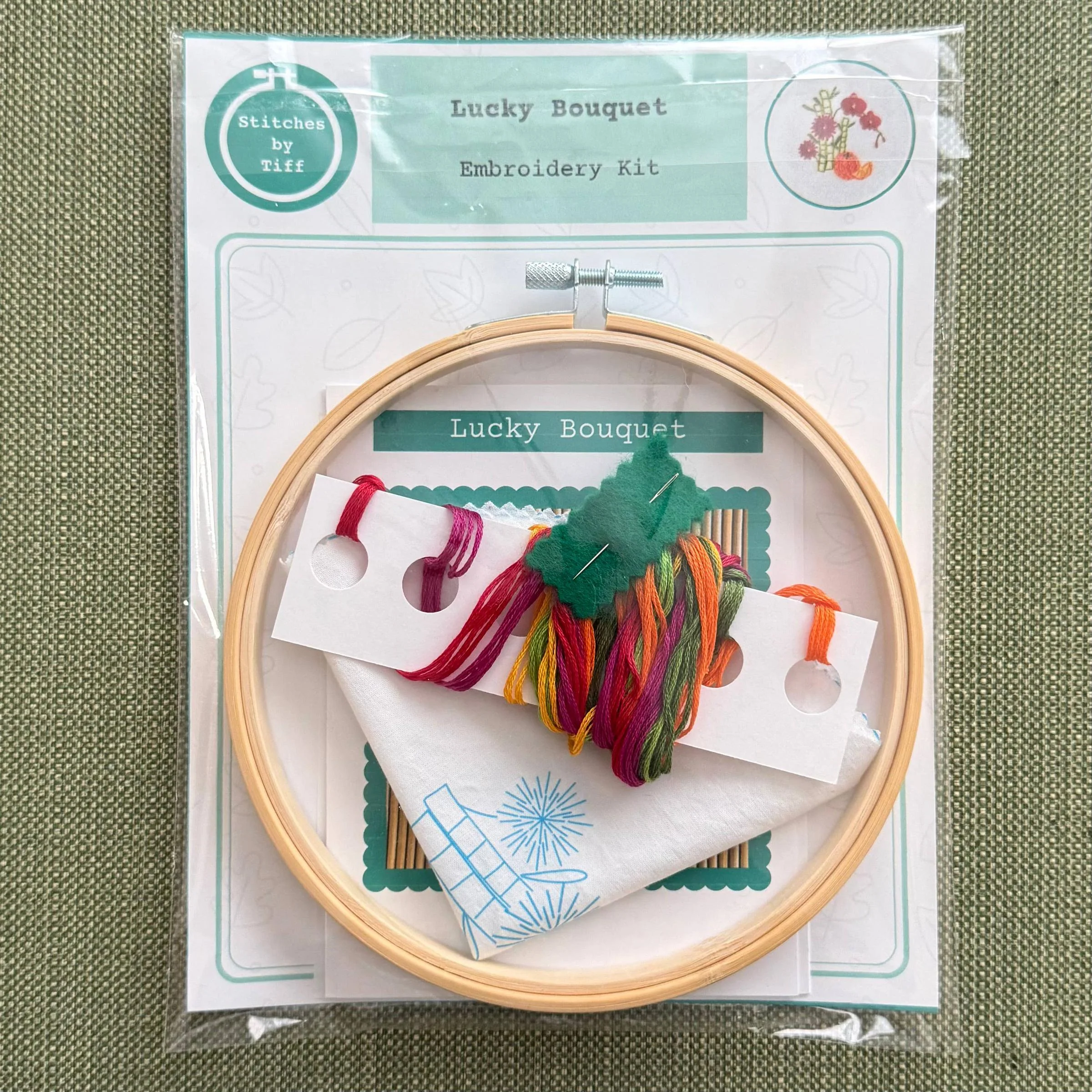 Lucky Bouquet Lunar New Year Embroidery Kit - Image 5
