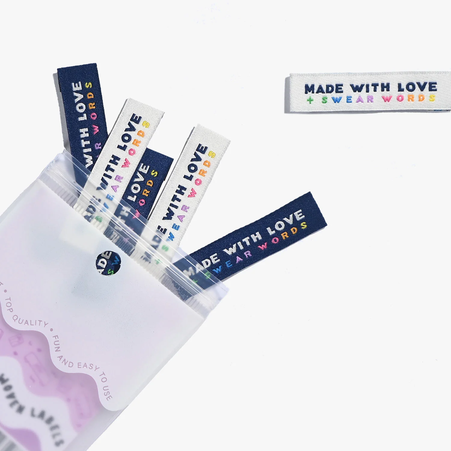 Made with Love & Swear Words Sew-in Labels - Image 4