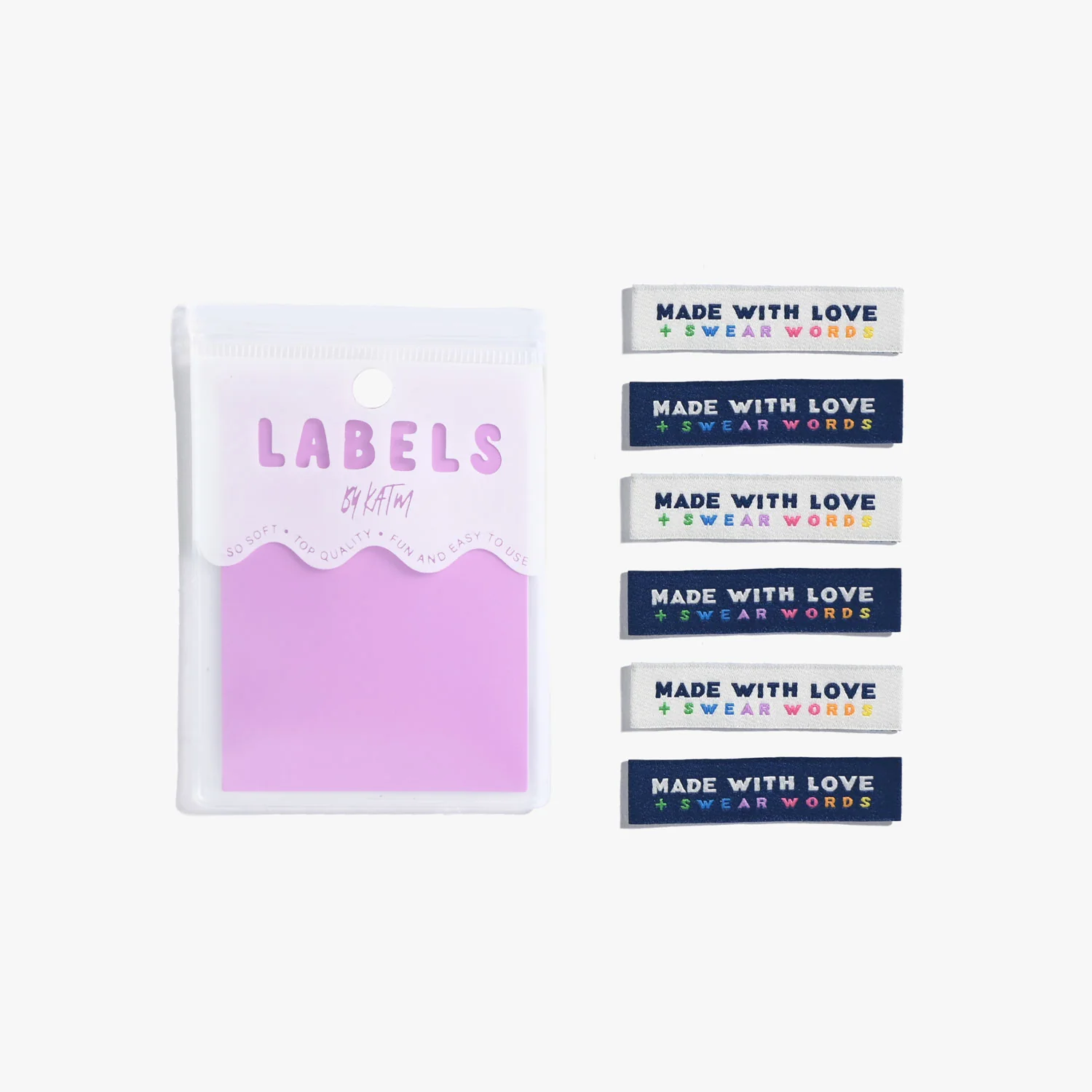 Made with Love & Swear Words Sew-in Labels - Image 5
