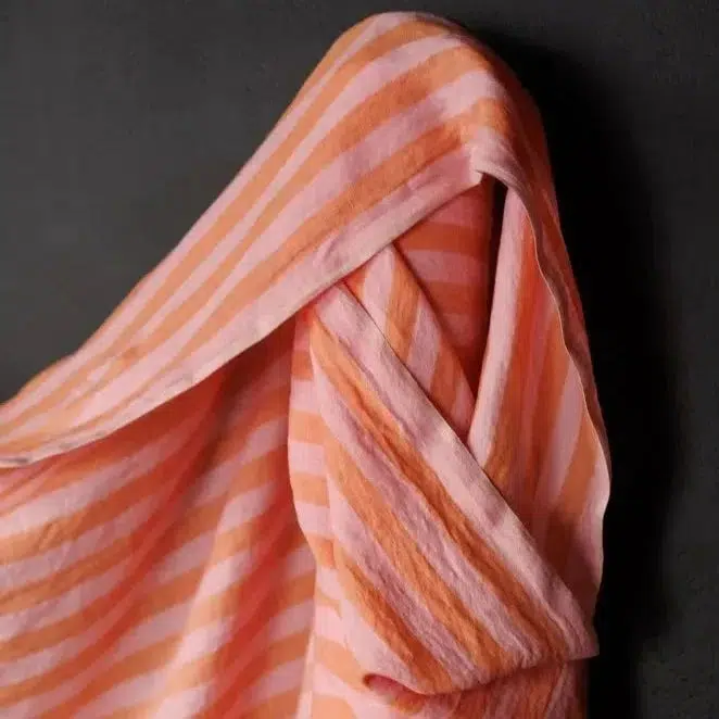Mallow Stripe Laundered Linen