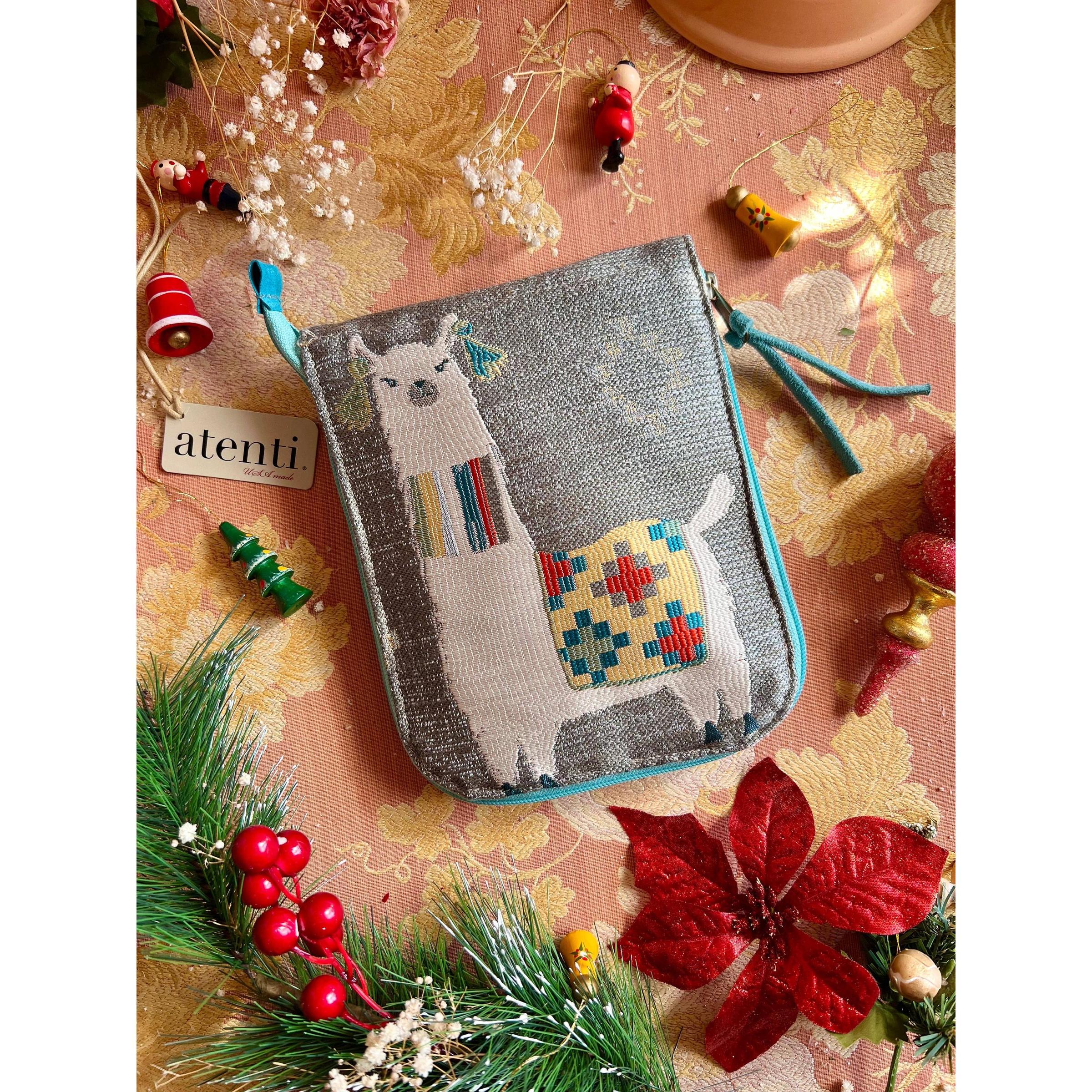 Mama Llama Circular Knitting Needle Case - Grey - Image 5