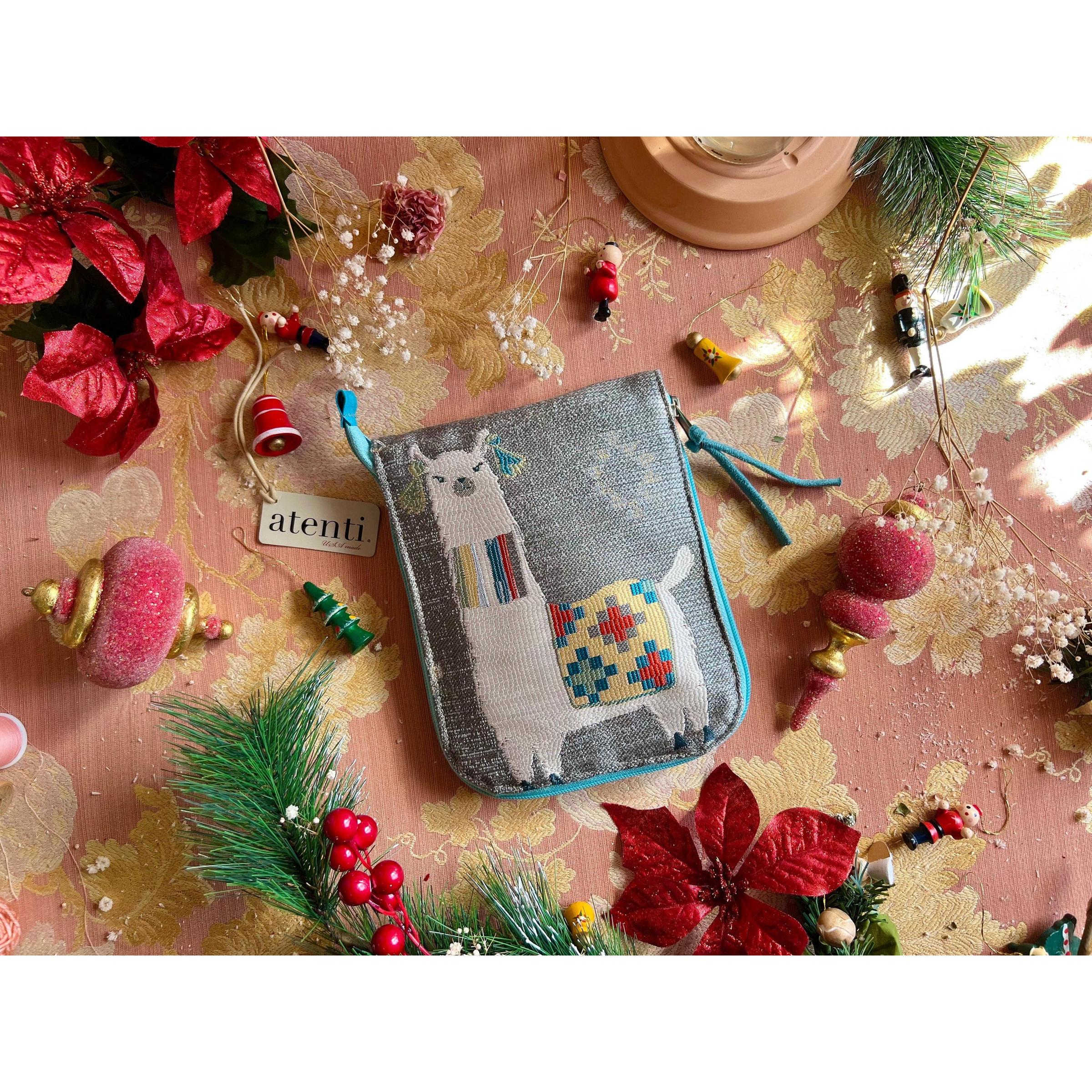 Mama Llama Circular Knitting Needle Case - Turquoise - Image 7