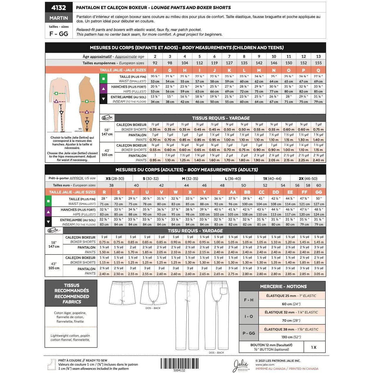 Martin Boxers and Lounge Pants Pattern - Image 8