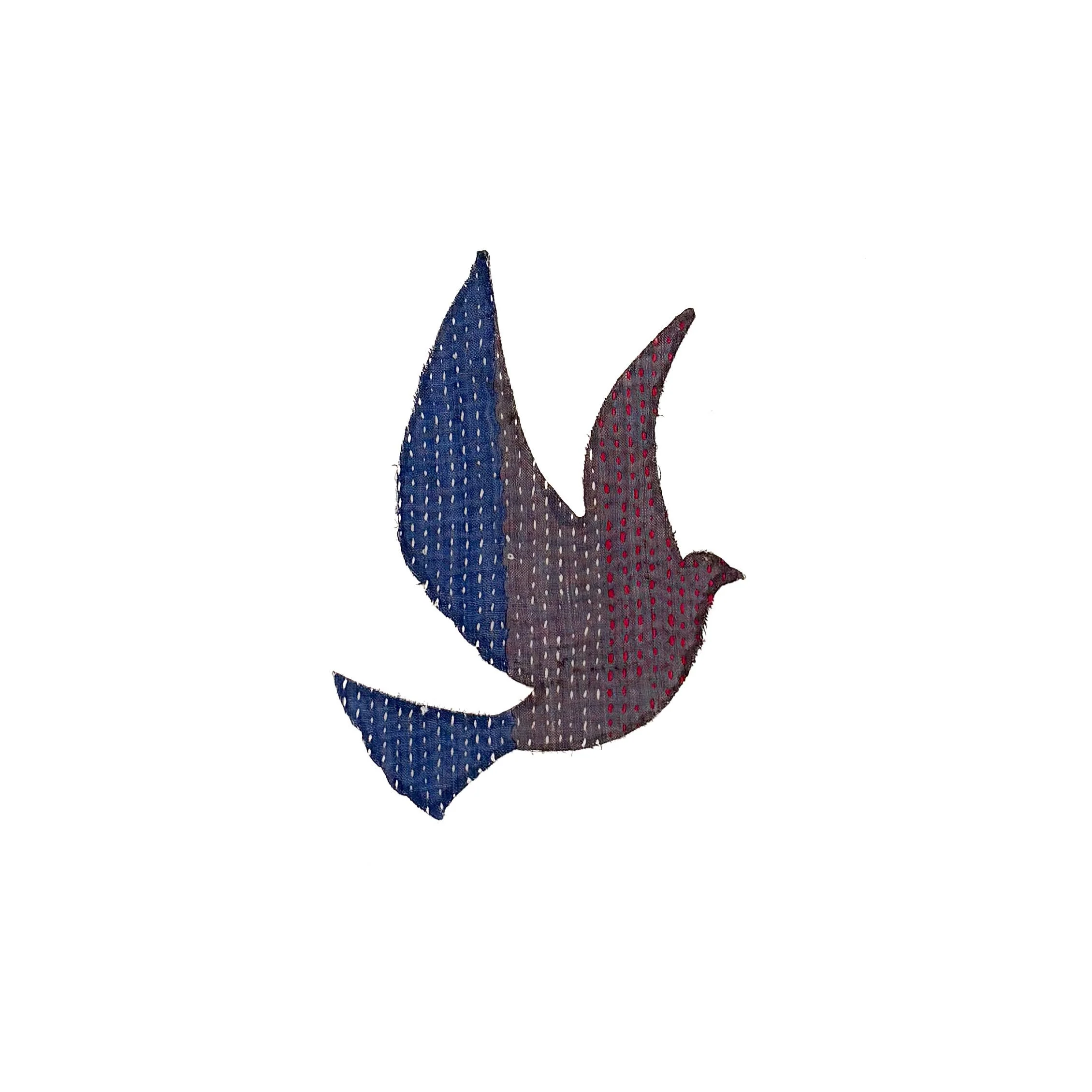 Medium Kantha Bird Iron-On Patch