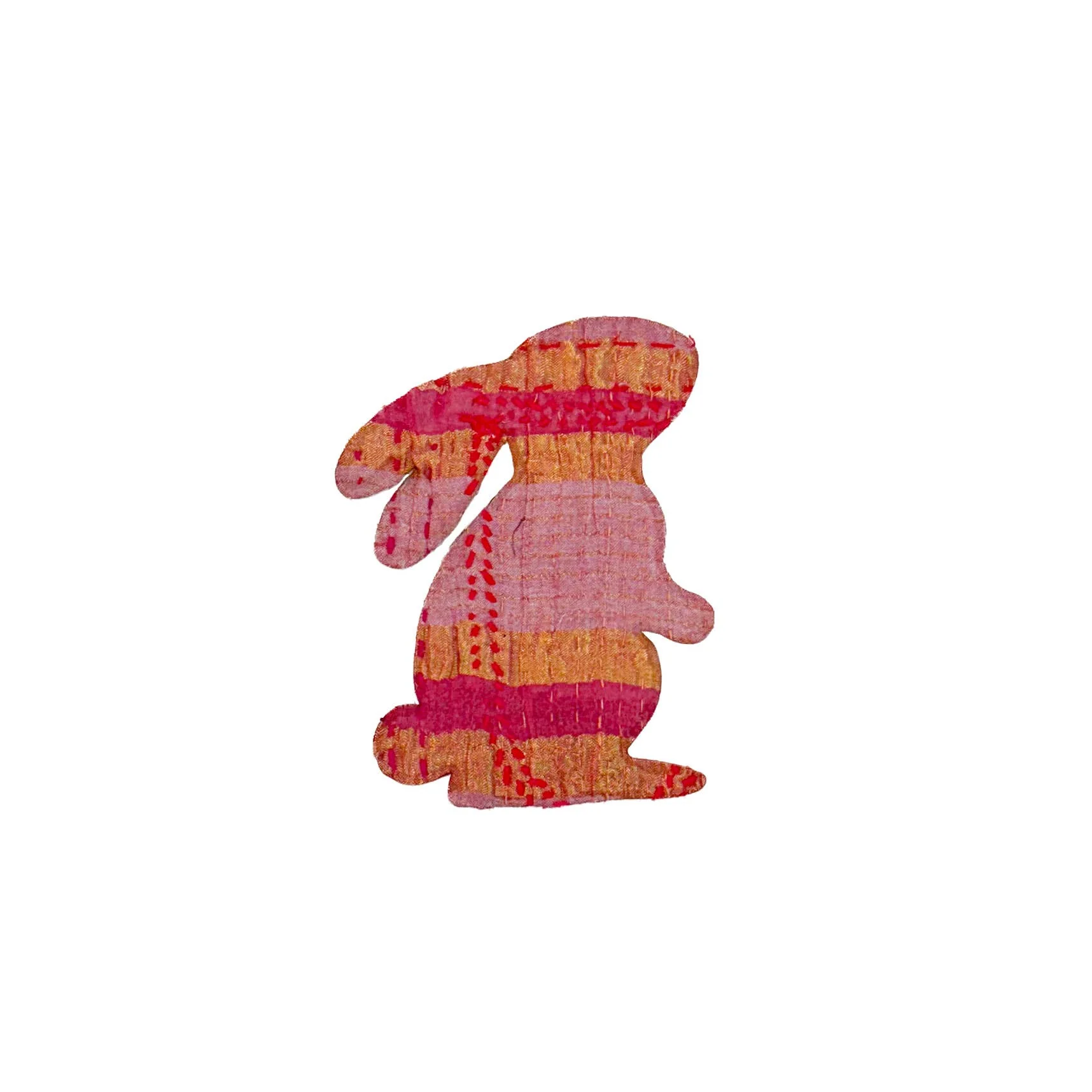 Medium Kantha Bunny Iron-On Patch