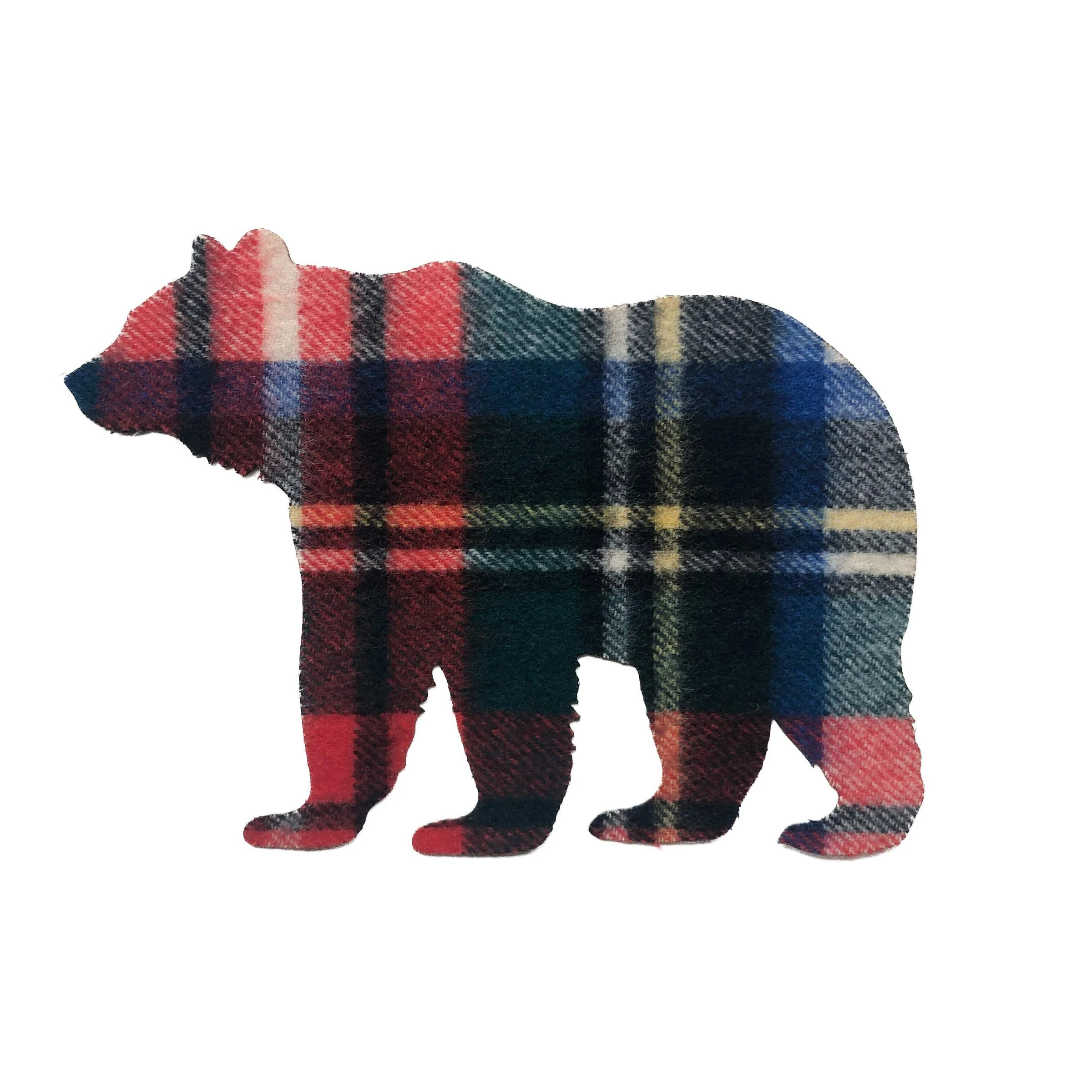 Medium Wool Bear Iron-On Patch