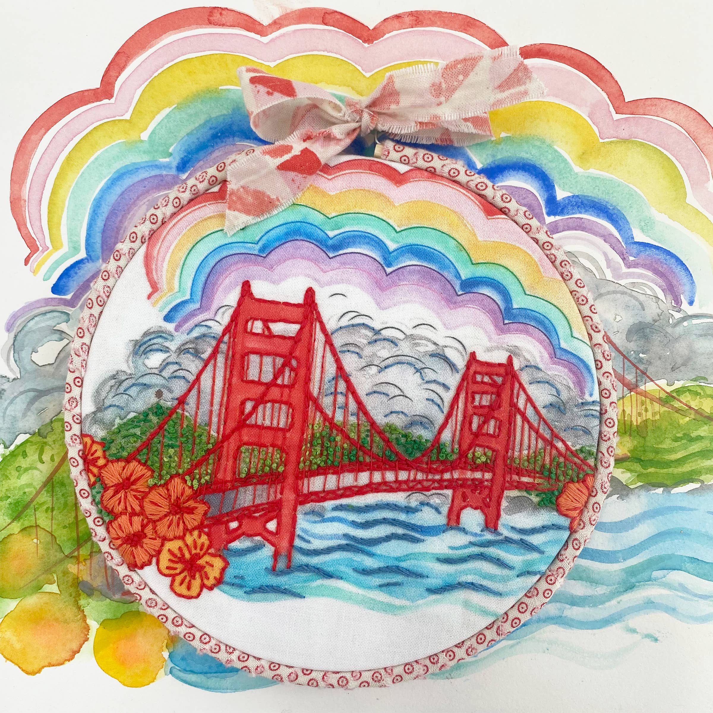 Meet Me in San Francisco Embroidery Kit - Image 2