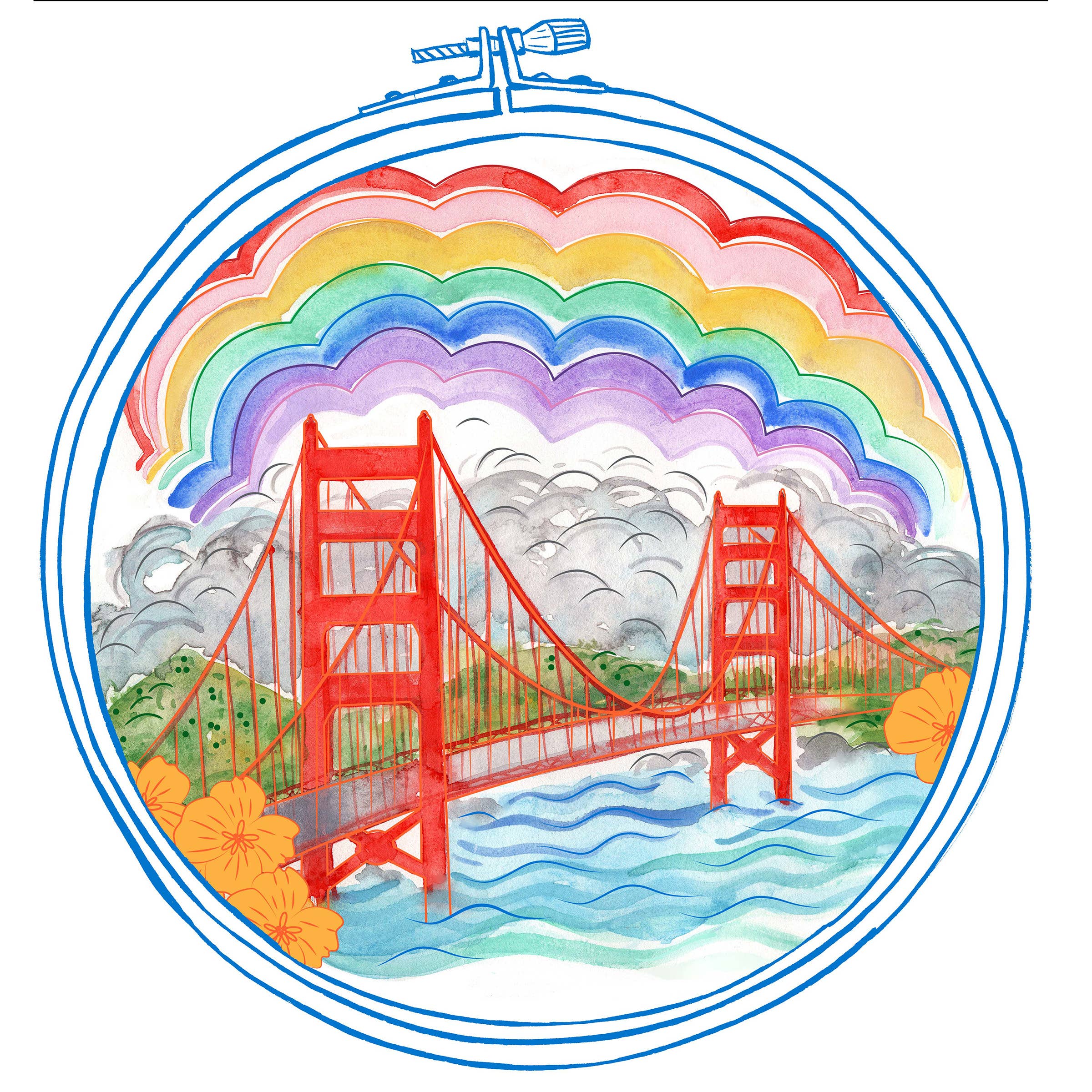 Meet Me in San Francisco Embroidery Kit - Image 4