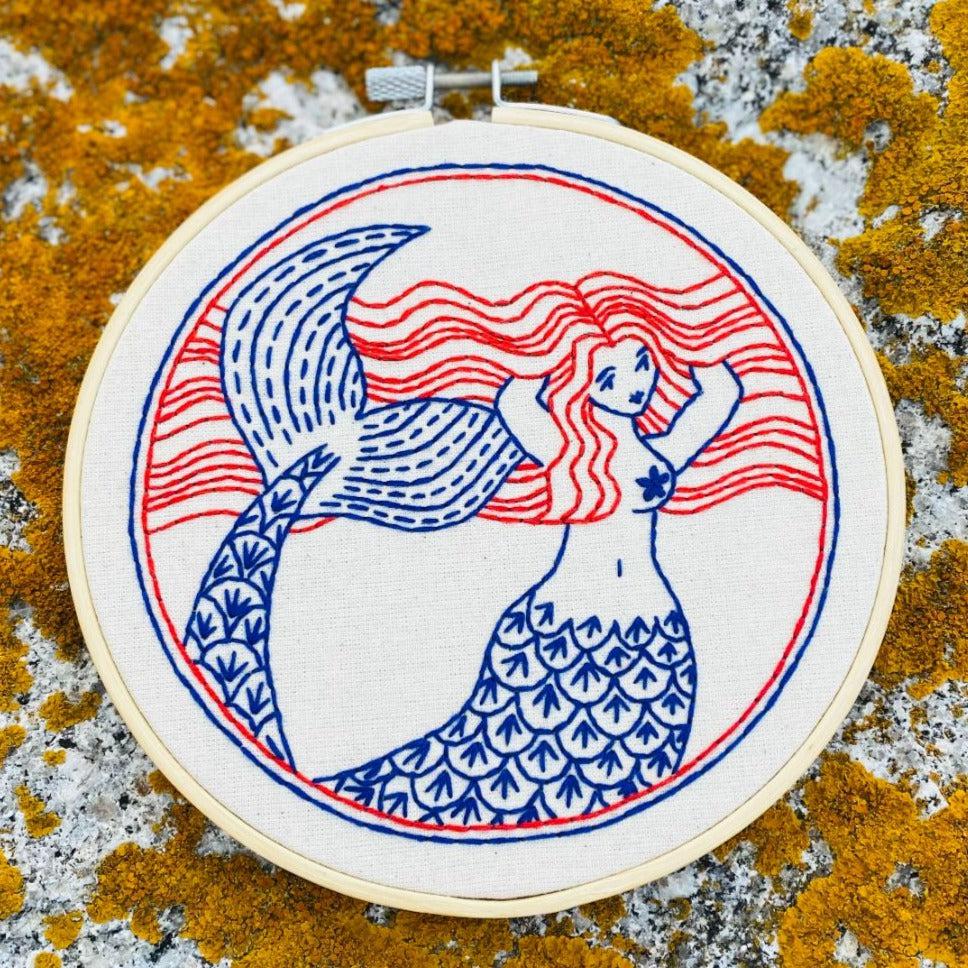 Mermaid Hair Don’t Care Embroidery Kit